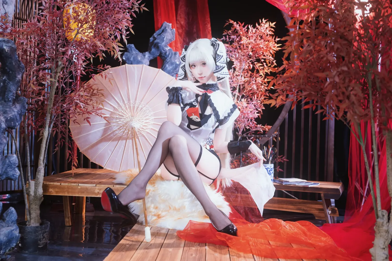碧蓝航线, 可畏cos, cosplay正片, 二次元角色扮演, 旗袍女仆装 - 第2张