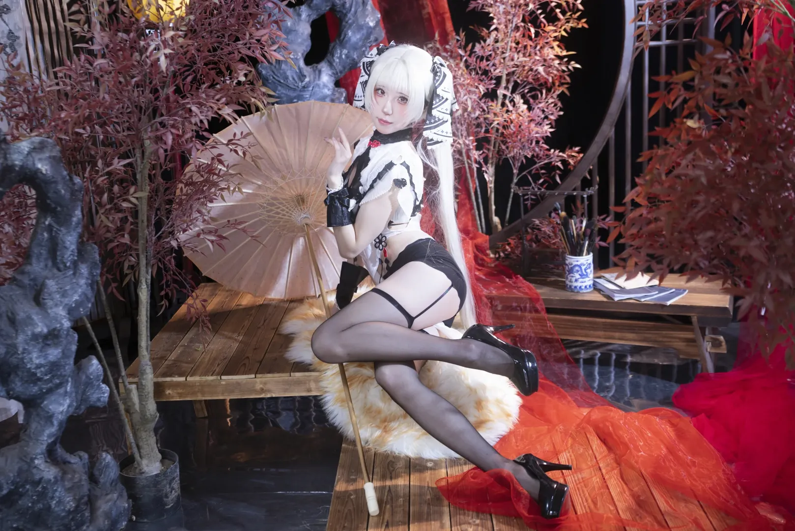 碧蓝航线, 可畏cos, cosplay正片, 二次元角色扮演, 旗袍女仆装 - 第5张