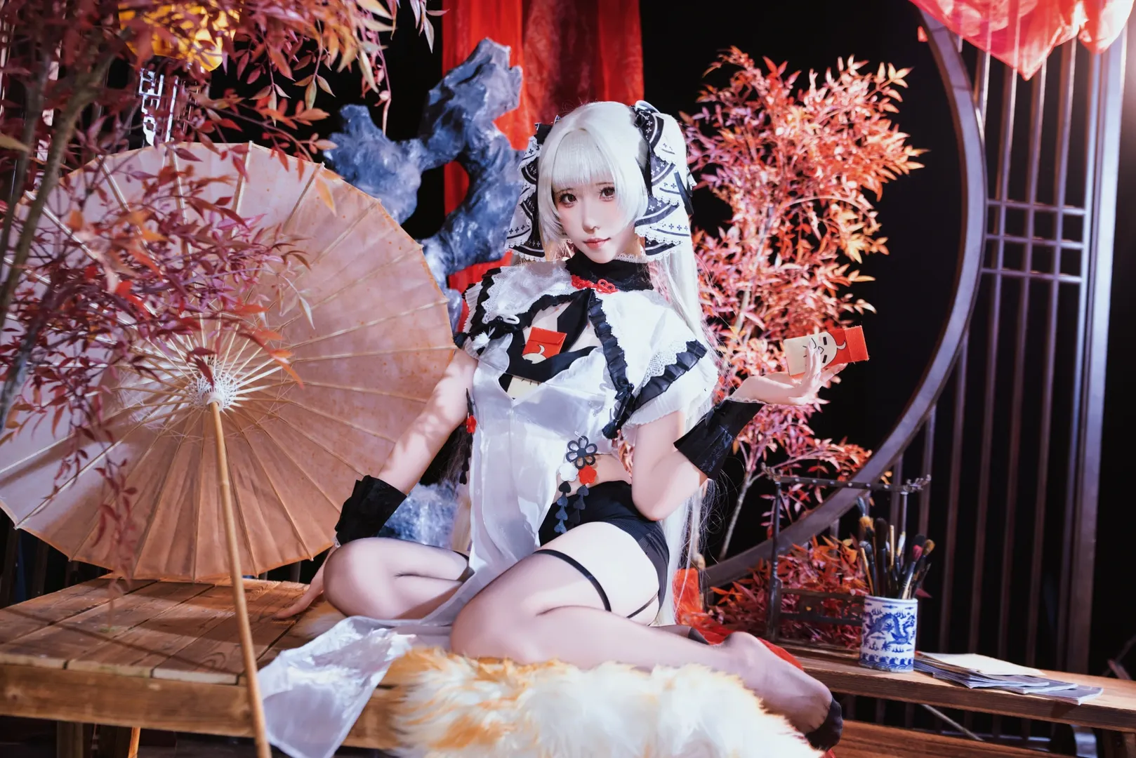 碧蓝航线, 可畏cos, cosplay正片, 二次元角色扮演, 旗袍女仆装 - 第6张
