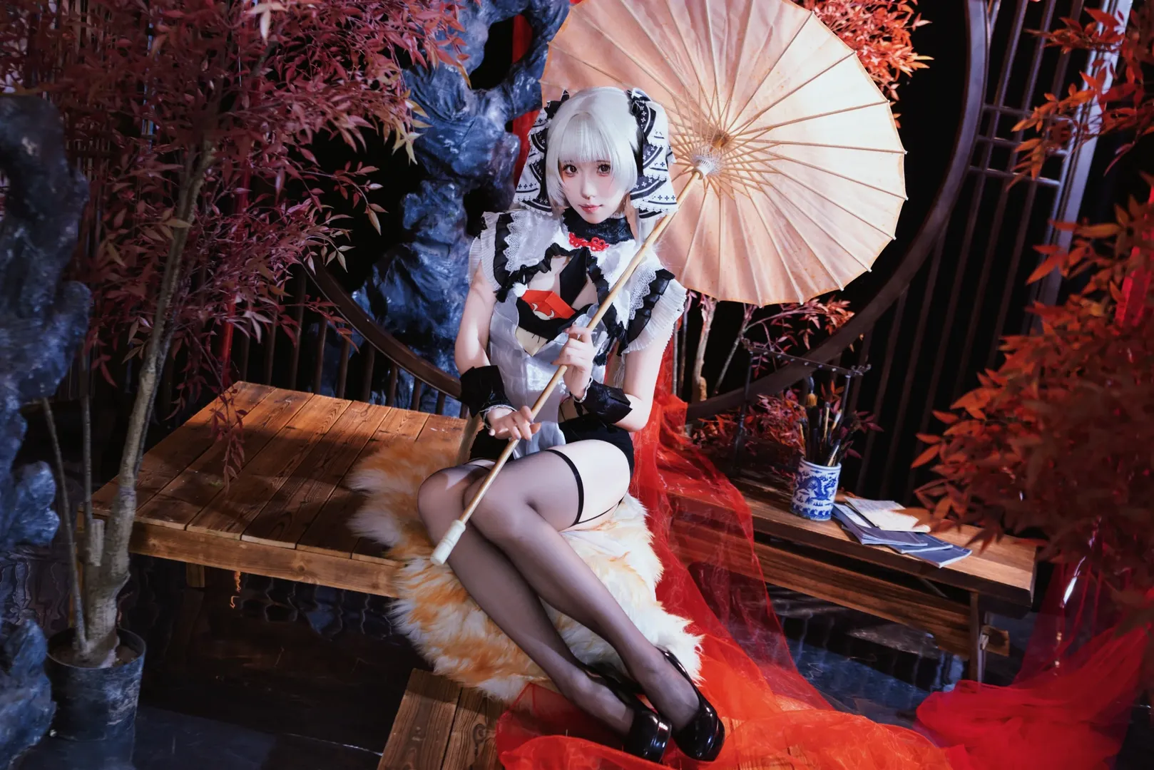 碧蓝航线, 可畏cos, cosplay正片, 二次元角色扮演, 旗袍女仆装 - 第7张