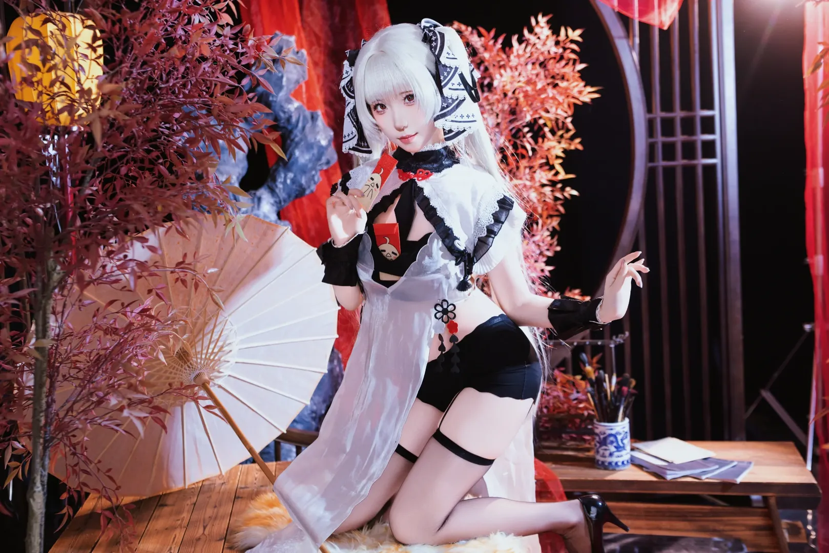 碧蓝航线, 可畏cos, cosplay正片, 二次元角色扮演, 旗袍女仆装 - 第9张
