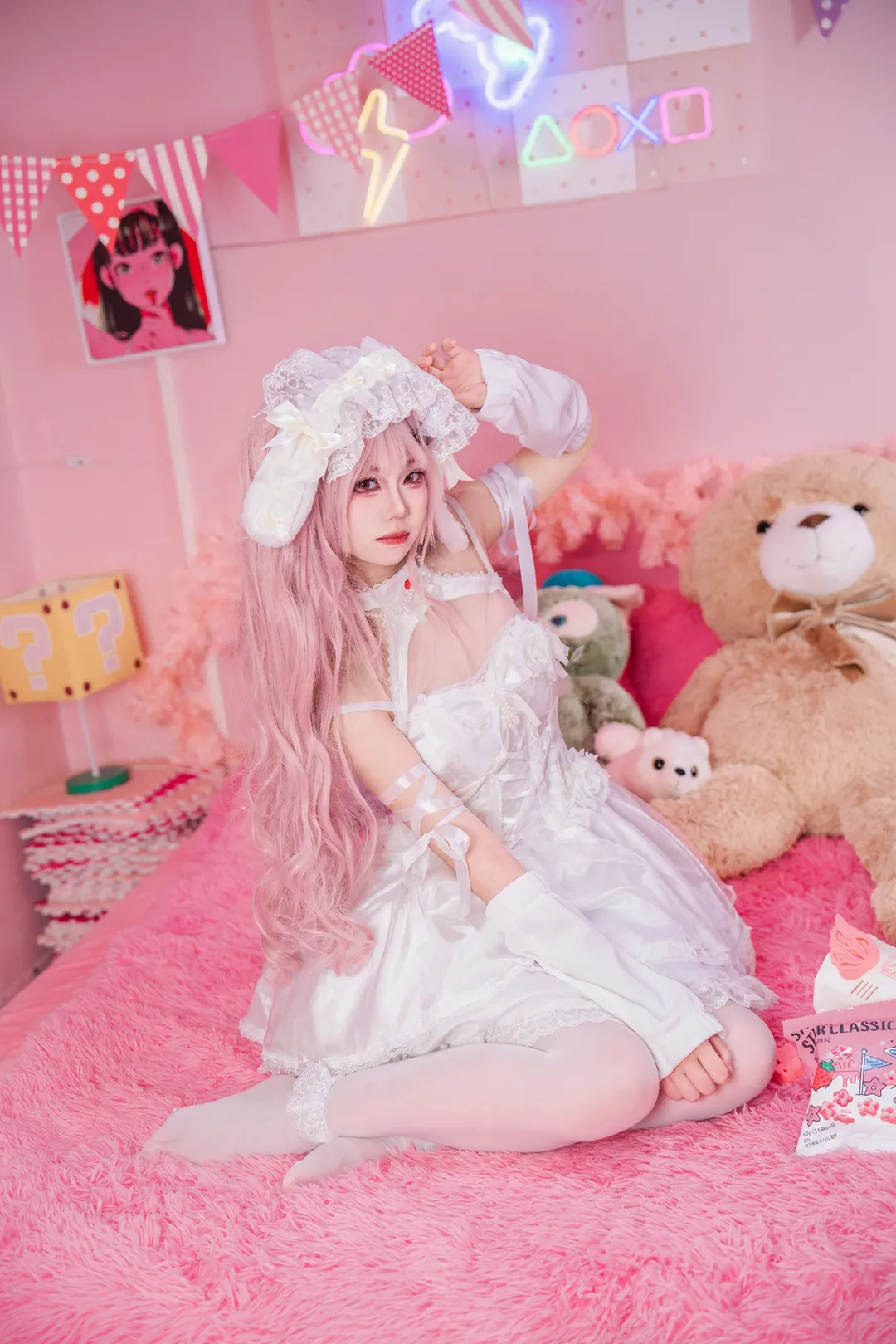 爱丽丝cos, 胜利女神妮姬, 二次元cosplay, 电竞少女, 白丝cos - 第1张