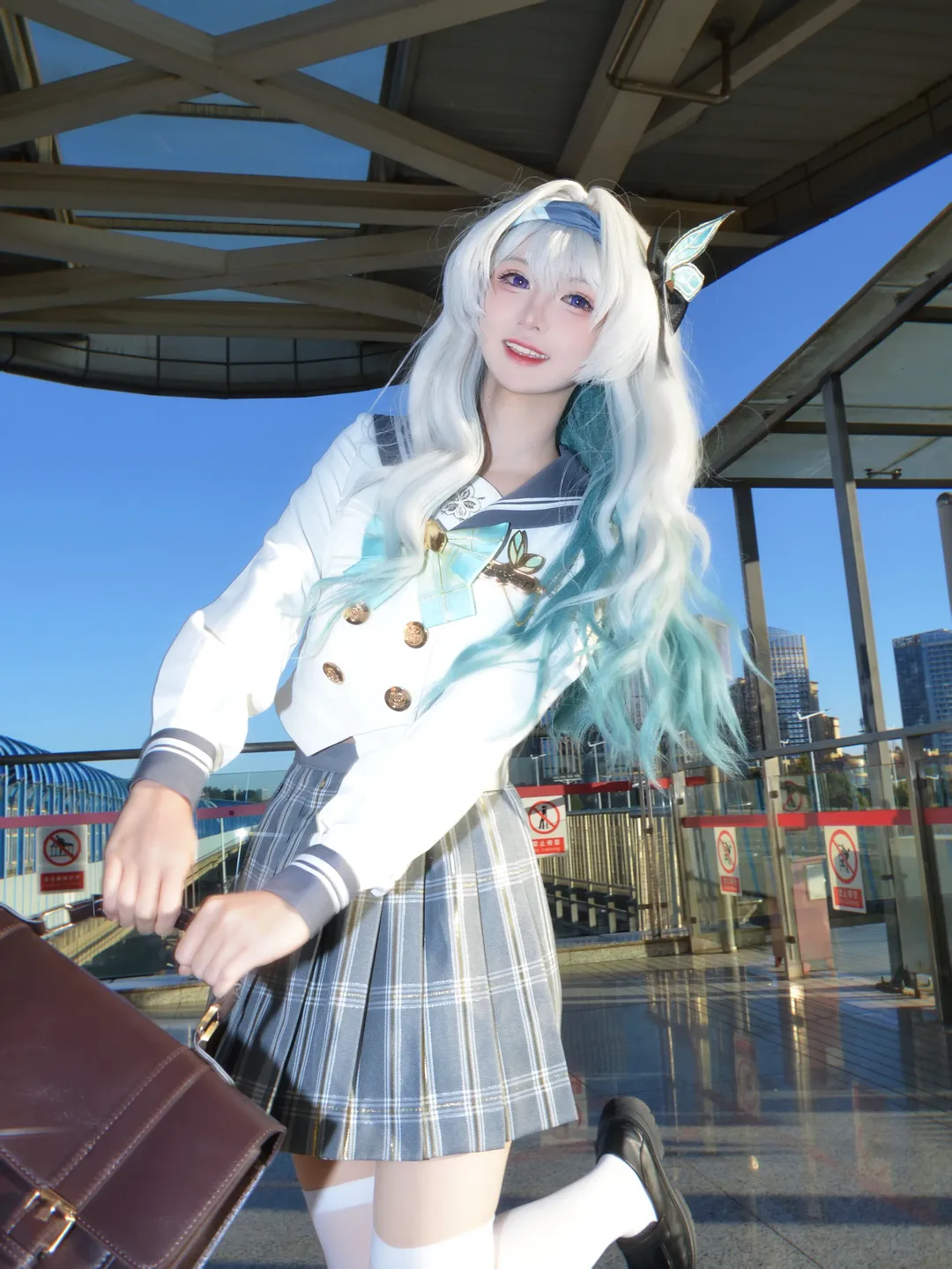 崩壞星穹鐵道, 流螢cos, 春日手信, 學生制服, cosplay攝影 - 第2張