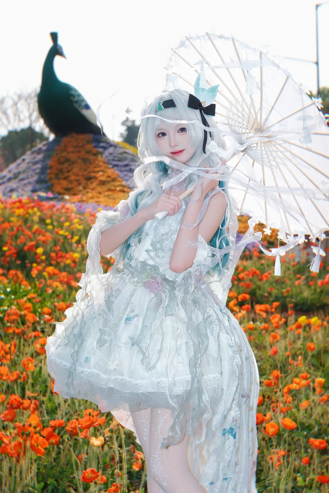 二次元少女, 崩坏星穹铁道, 流萤cos, Cosplay摄影, 花海写真