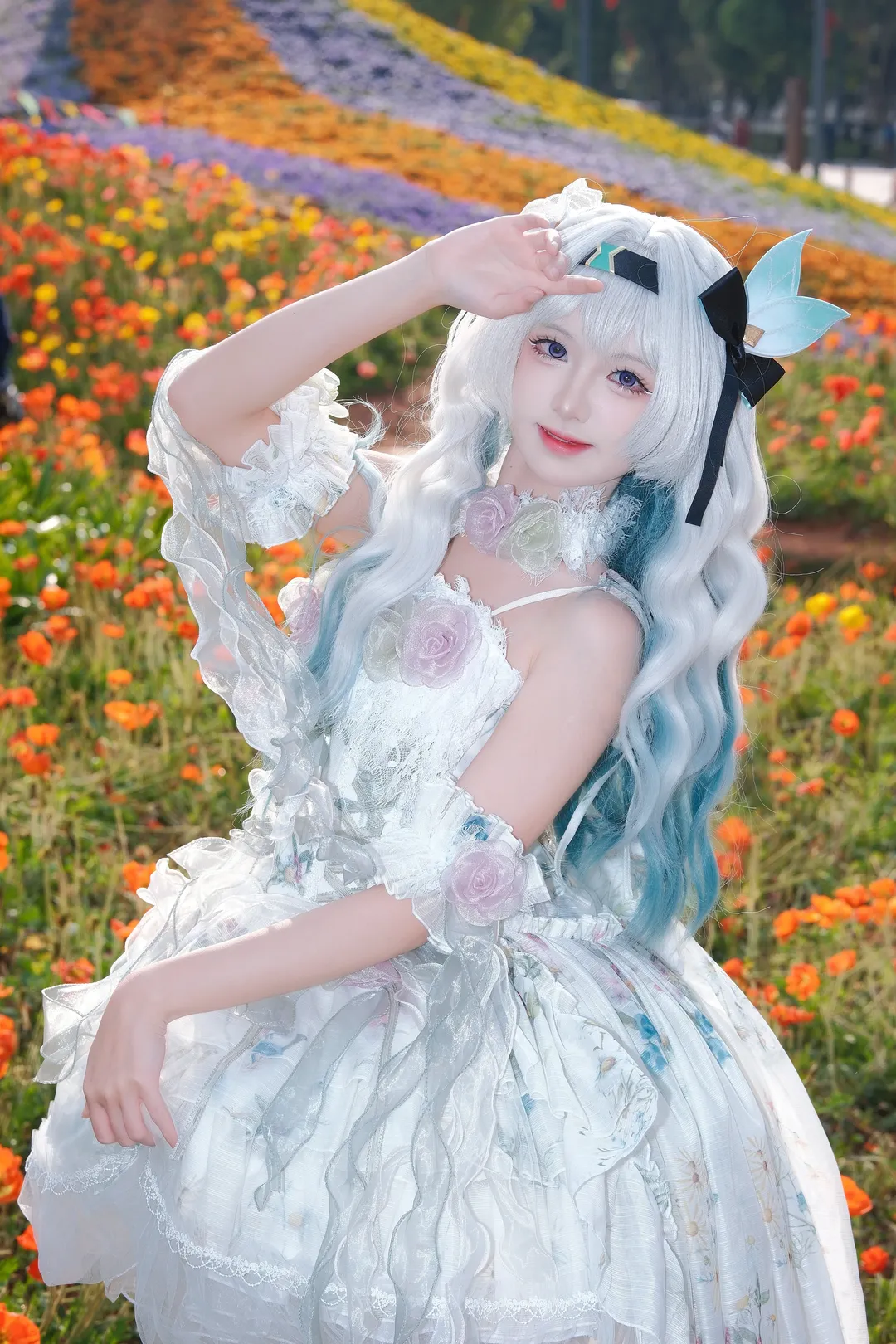 崩坏星穹铁道, 流萤cos, 私设cos, 花田写真, Lolita风