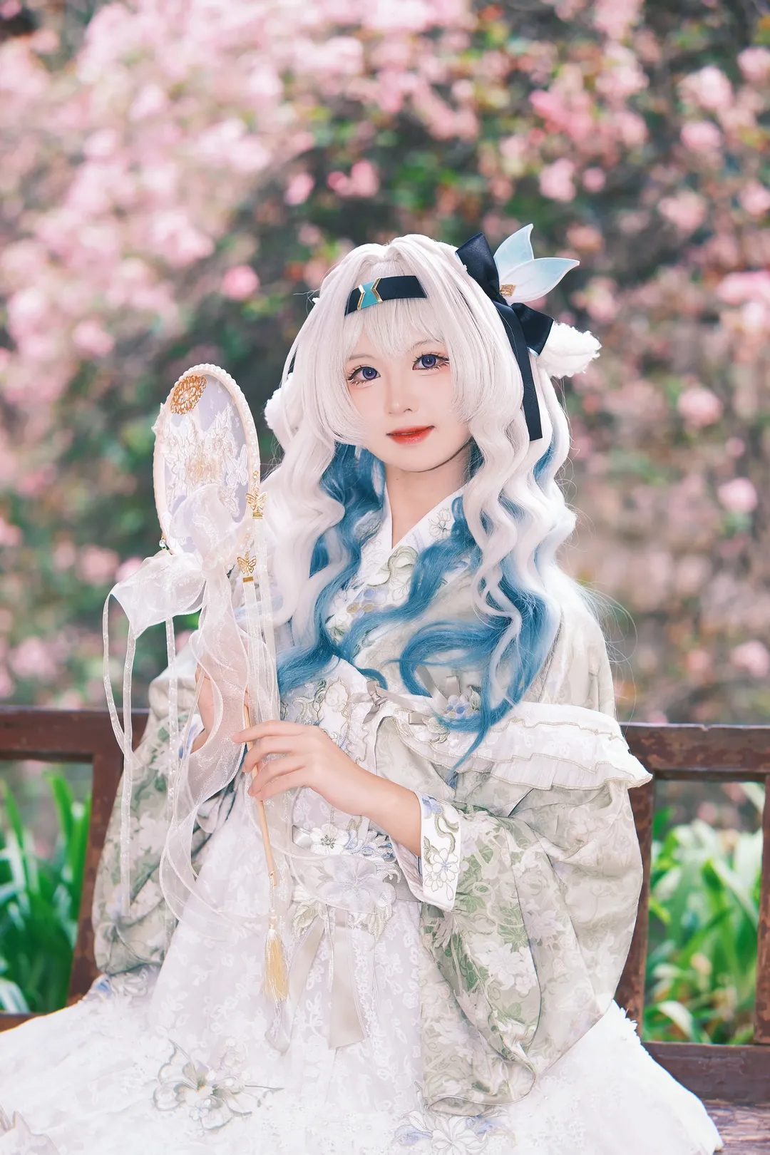 Honkai: Star Rail, Firefly cosplay, Anime cosplay, Firefly headcanon, Cherry blossom season photography
