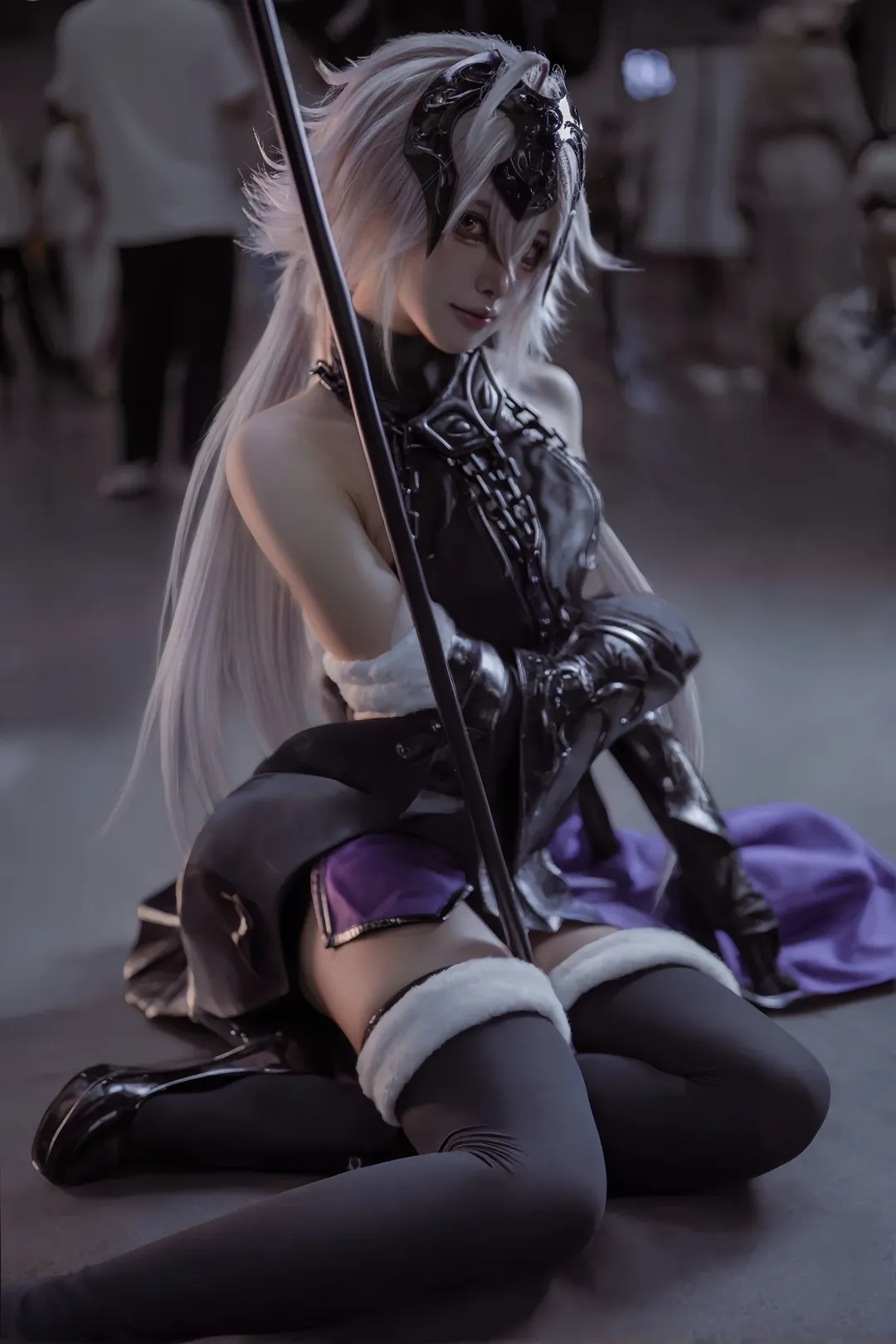 cosplay, 漫展场照, 黑丝, fate, 黑贞cos