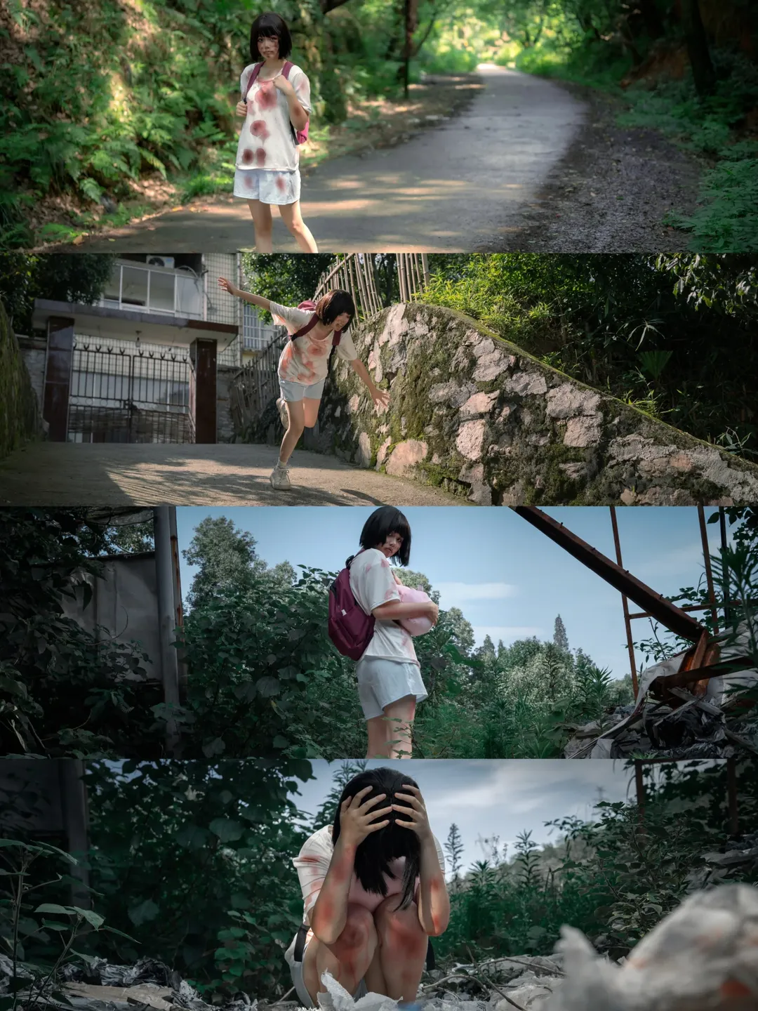 角色扮演摄影, 久世静香cos, 章鱼噼的原罪, 废墟风正片, 伤痕特效妆 - 第1张