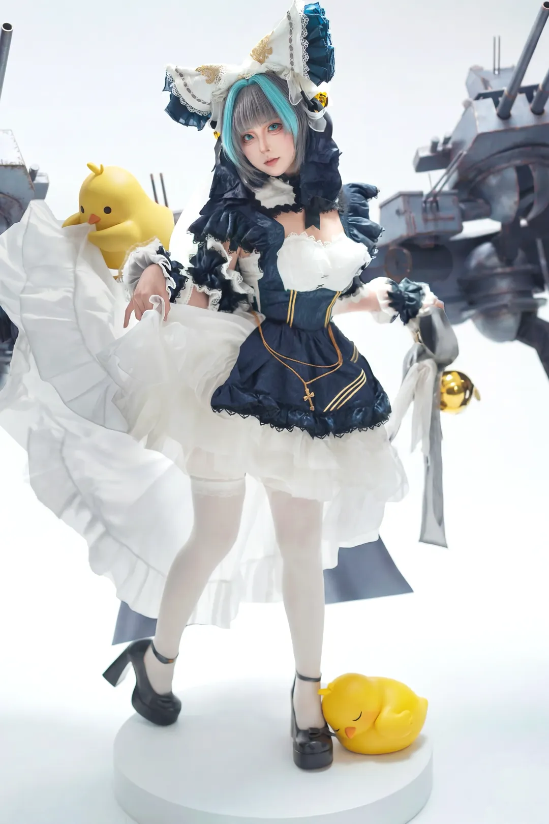 柴郡cos, 碧蓝航线, cosplay摄影, 白丝穿搭, 机娘穿搭