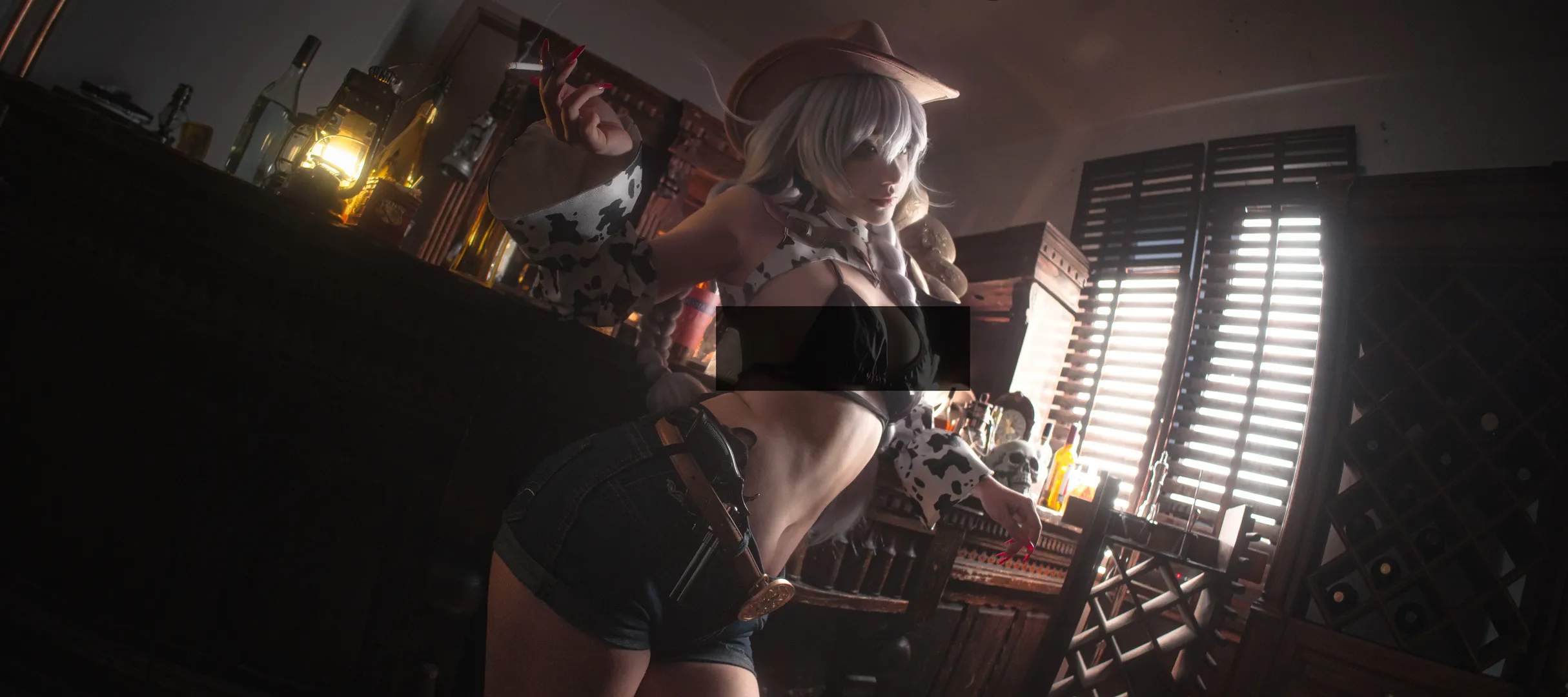 碧蓝航线, 复古酒吧, cosplay正片, 法戈cos, 西部牛仔 - 第1张