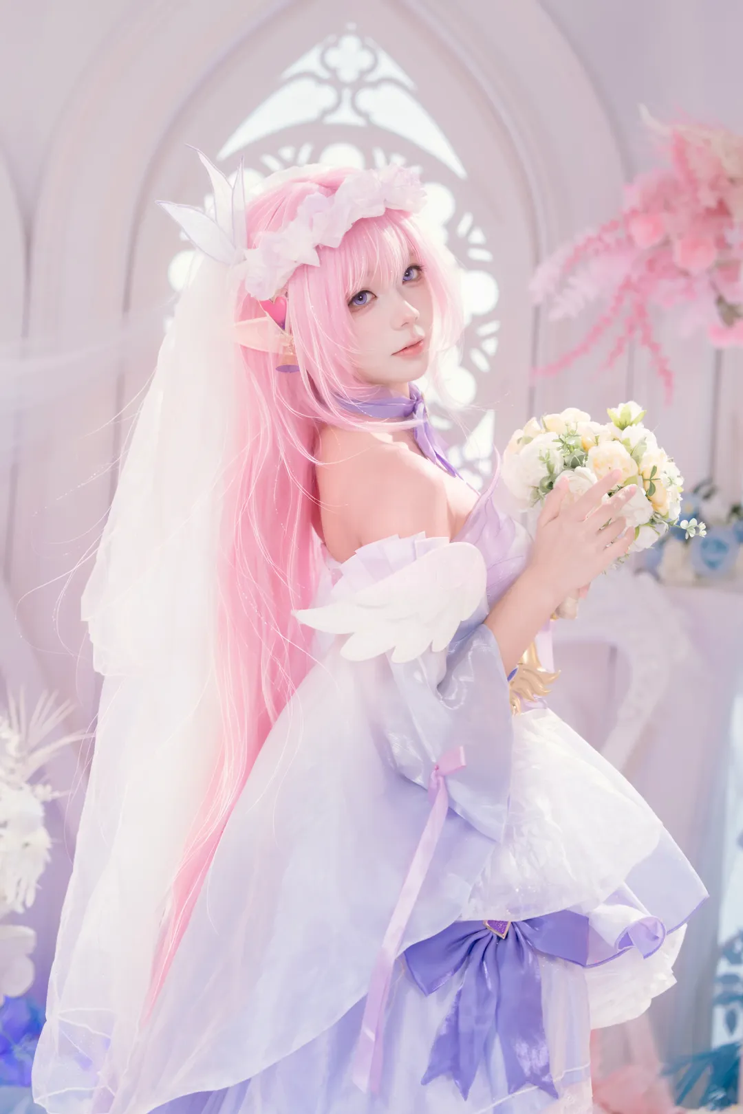 爱莉希雅cos, 崩坏3, 二次元少女摄影, 花间颂歌cosplay, 梦幻花海cos - 第1张