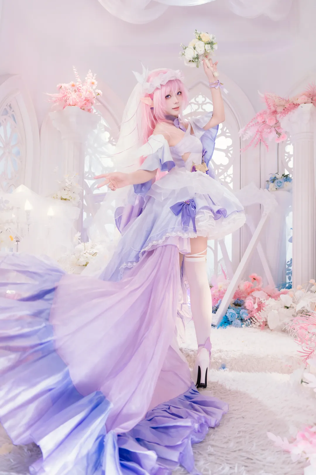 爱莉希雅cos, 崩坏3, 二次元少女摄影, 花间颂歌cosplay, 梦幻花海cos - 第3张