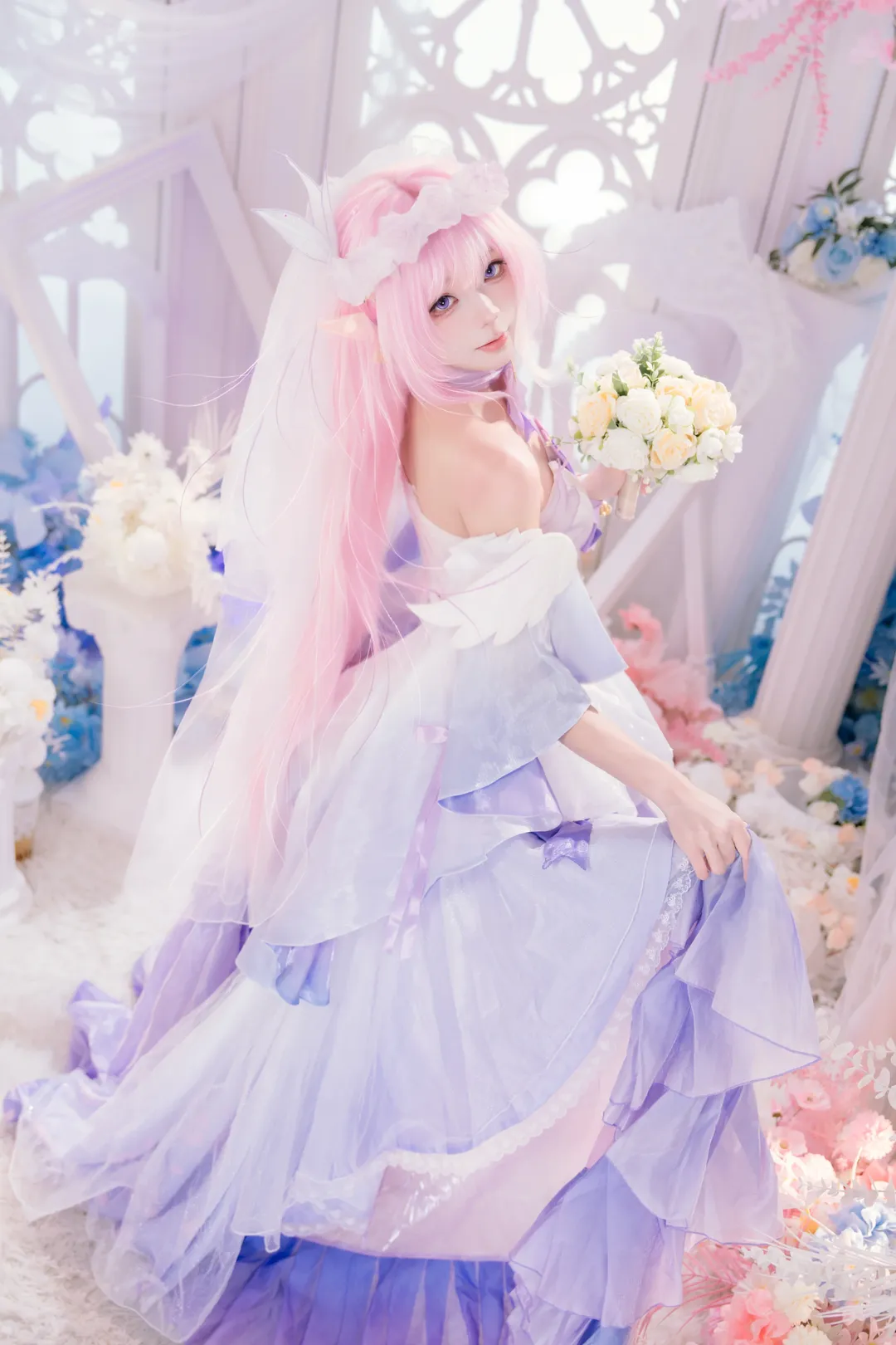 爱莉希雅cos, 崩坏3, 二次元少女摄影, 花间颂歌cosplay, 梦幻花海cos - 第4张