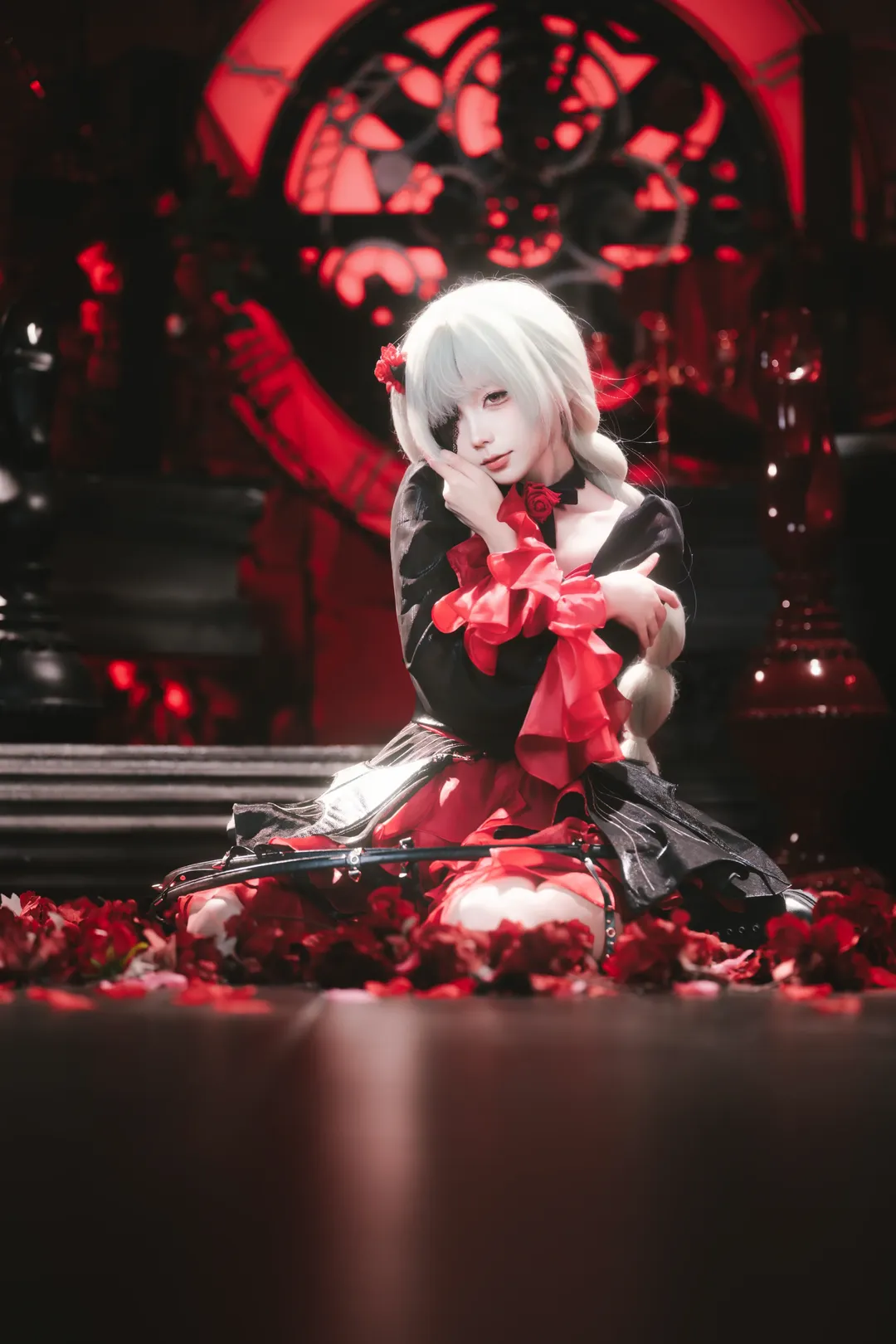 鸣潮, cosplay, 二次元摄影, 哥特风, 弗洛洛cos - 第1张