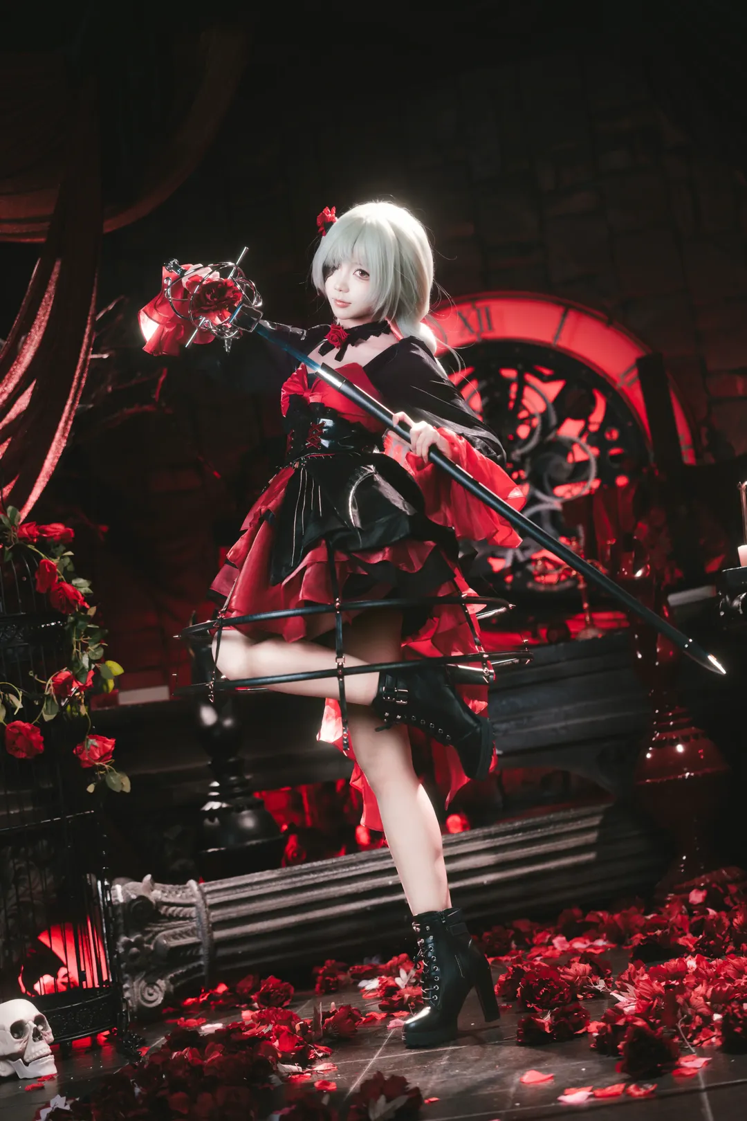 鸣潮, cosplay, 二次元摄影, 哥特风, 弗洛洛cos