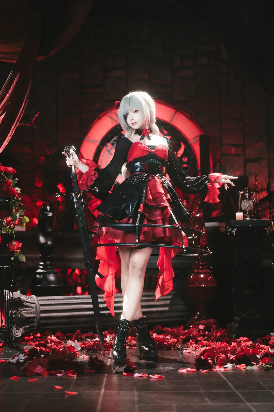 鸣潮, 弗洛洛cos, cosplay正片, 哥特风cos, 暗黑系摄影 - 第3张