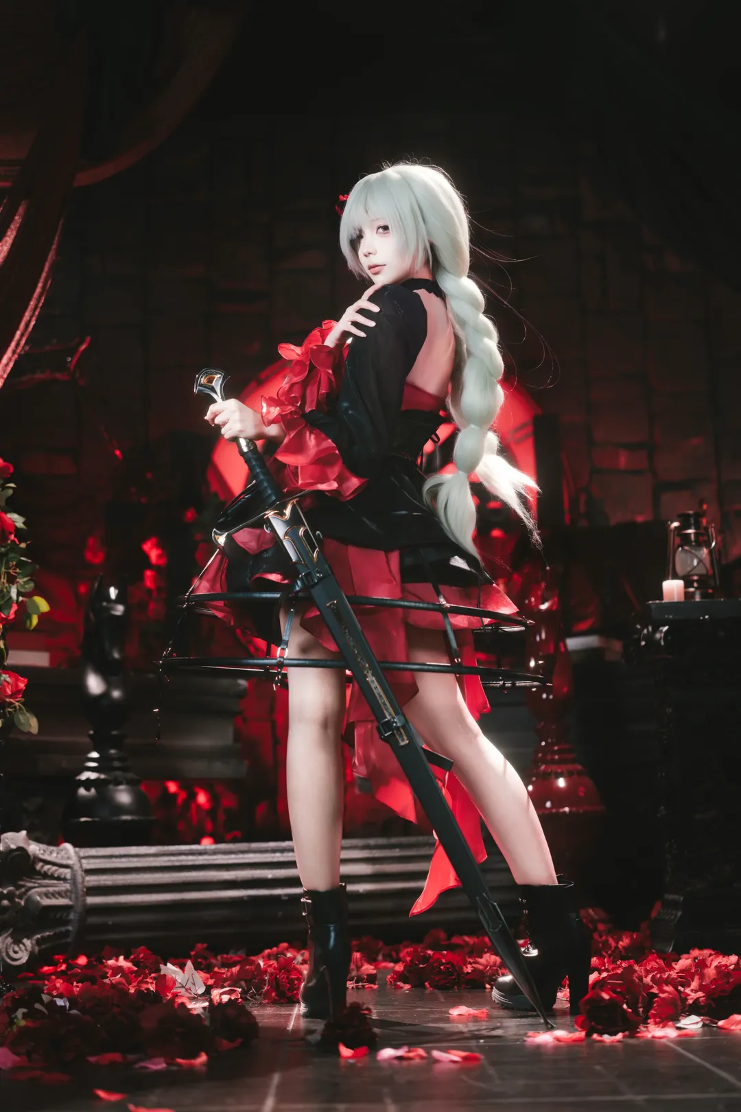 鸣潮, 弗洛洛cos, cosplay正片, 哥特风cos, 暗黑系摄影 - 第4张