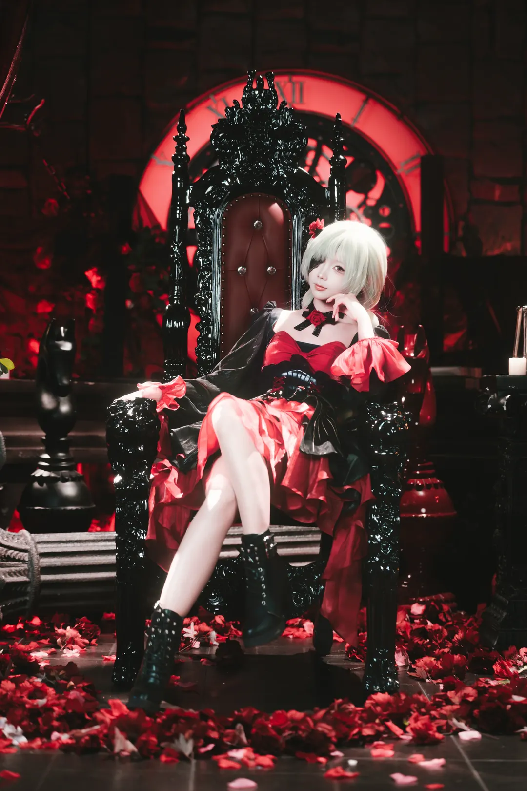 鸣潮, 弗洛洛cos, cosplay正片, 哥特风cos, 暗黑系摄影