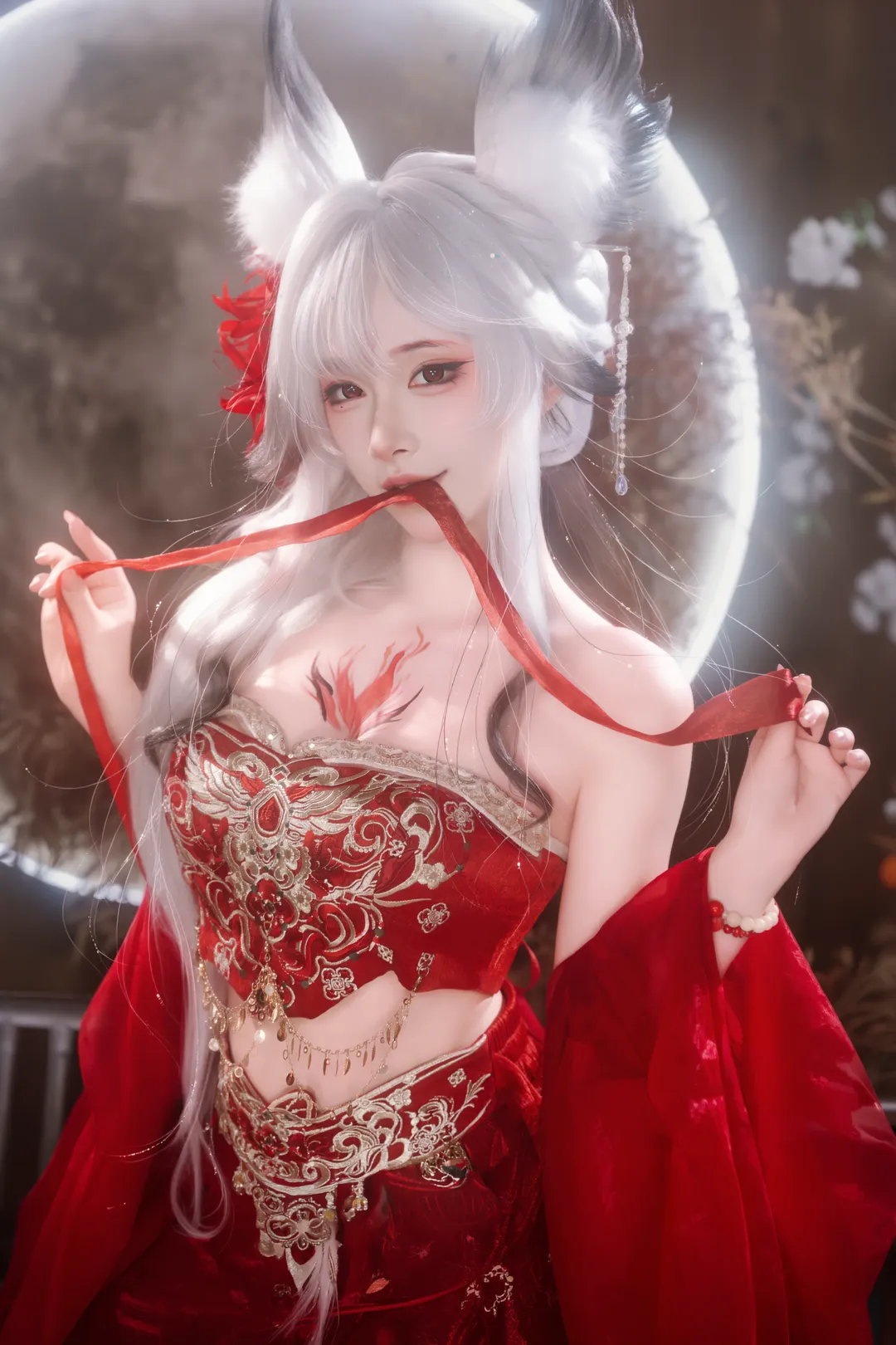 鳴潮, 古風撮影, 中華風コスプレ, 獣耳コスプレ, 心月狐コスプレ - 1枚目
