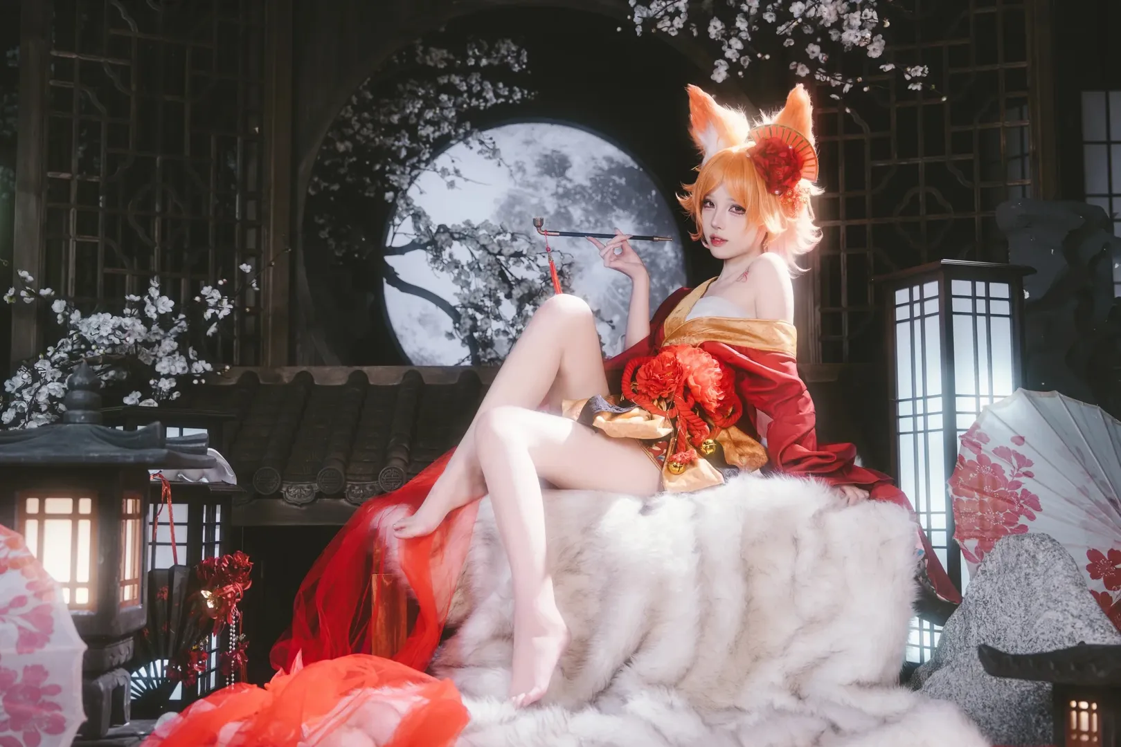 二次元摄影, 王者荣耀, cosplay正片, 妲己cos, 花魁私设