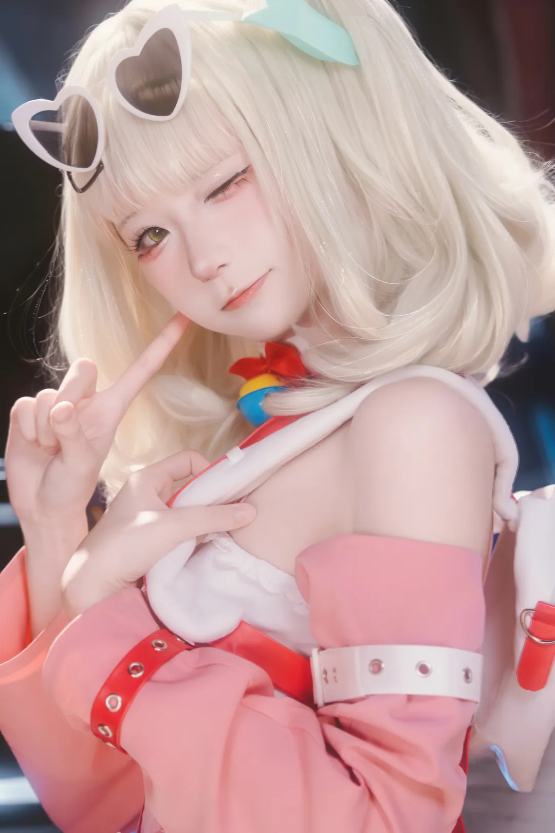 Zenless Zone Zero, Anime-style photography, Sunna cosplay, Industrial style photography, White over-the-knee socks - Image 5