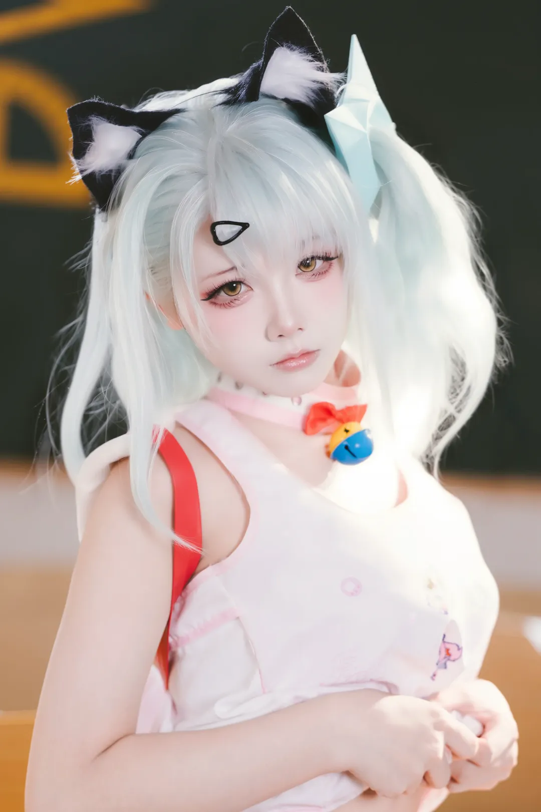 ゼンレスゾーンゼロ, 二次元撮影, 学園コスプレ, 千夏 コスプレ, 白ニーソコーデ - 2枚目