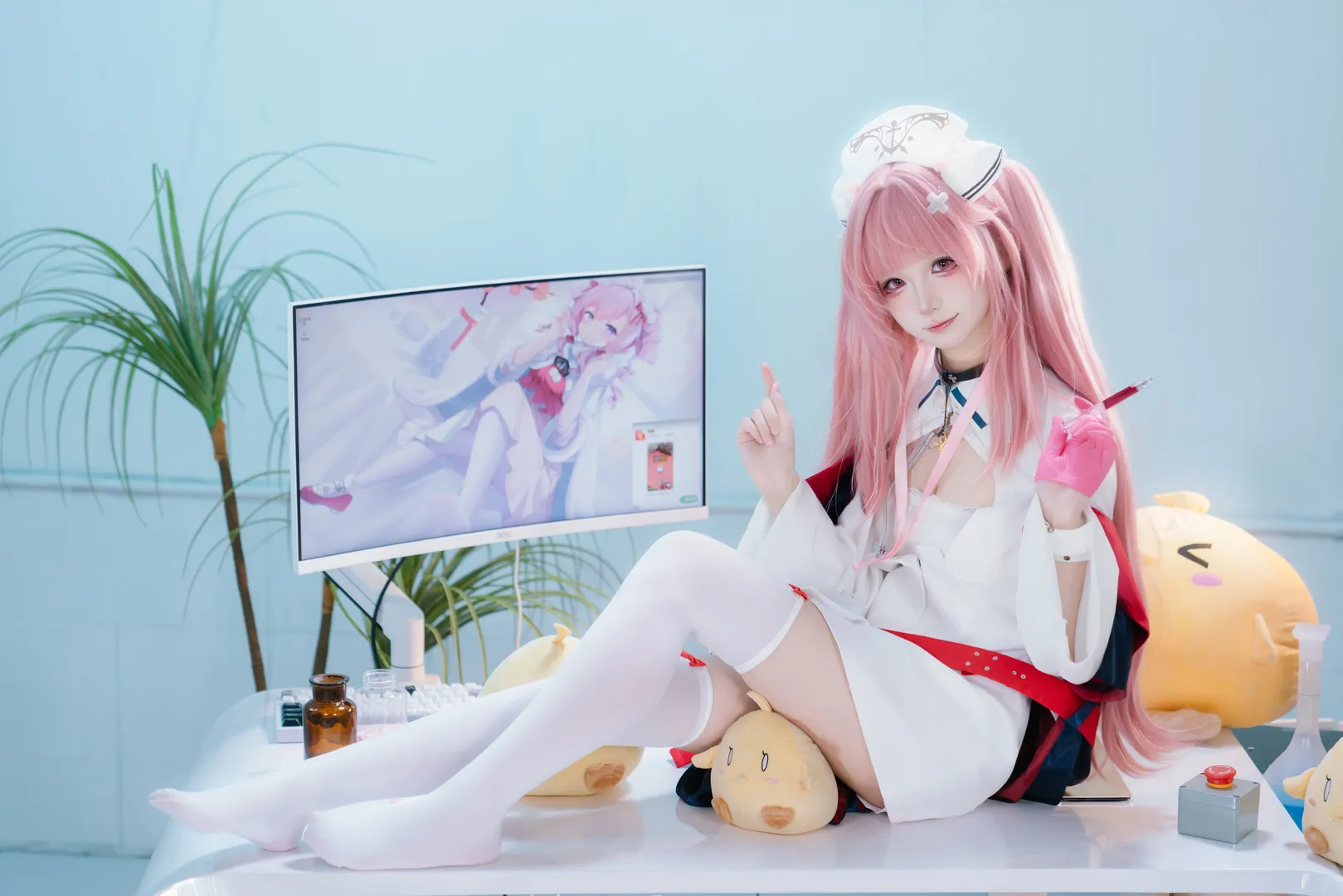 二次元摄影, 碧蓝航线, 护士服, 英仙座cos, 丝袜