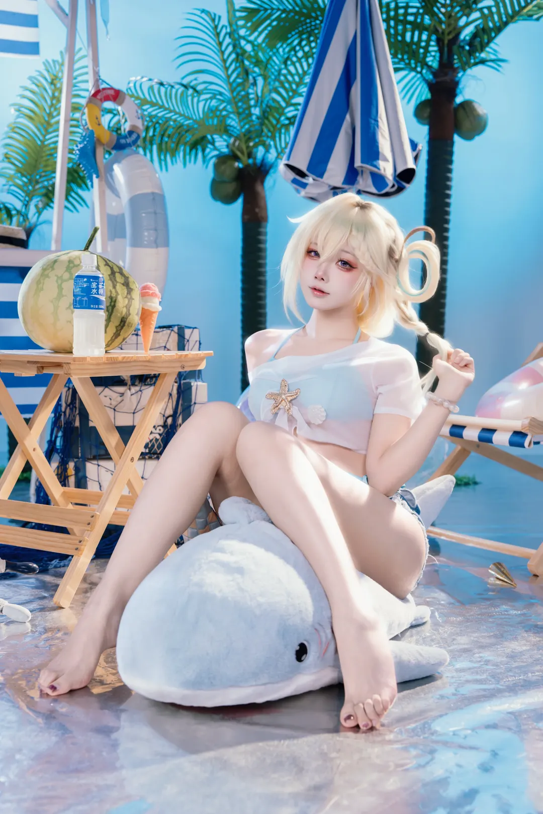 鸣潮, 二次元, cos正片, 琳奈cos, 夏日泳装 - 第5张