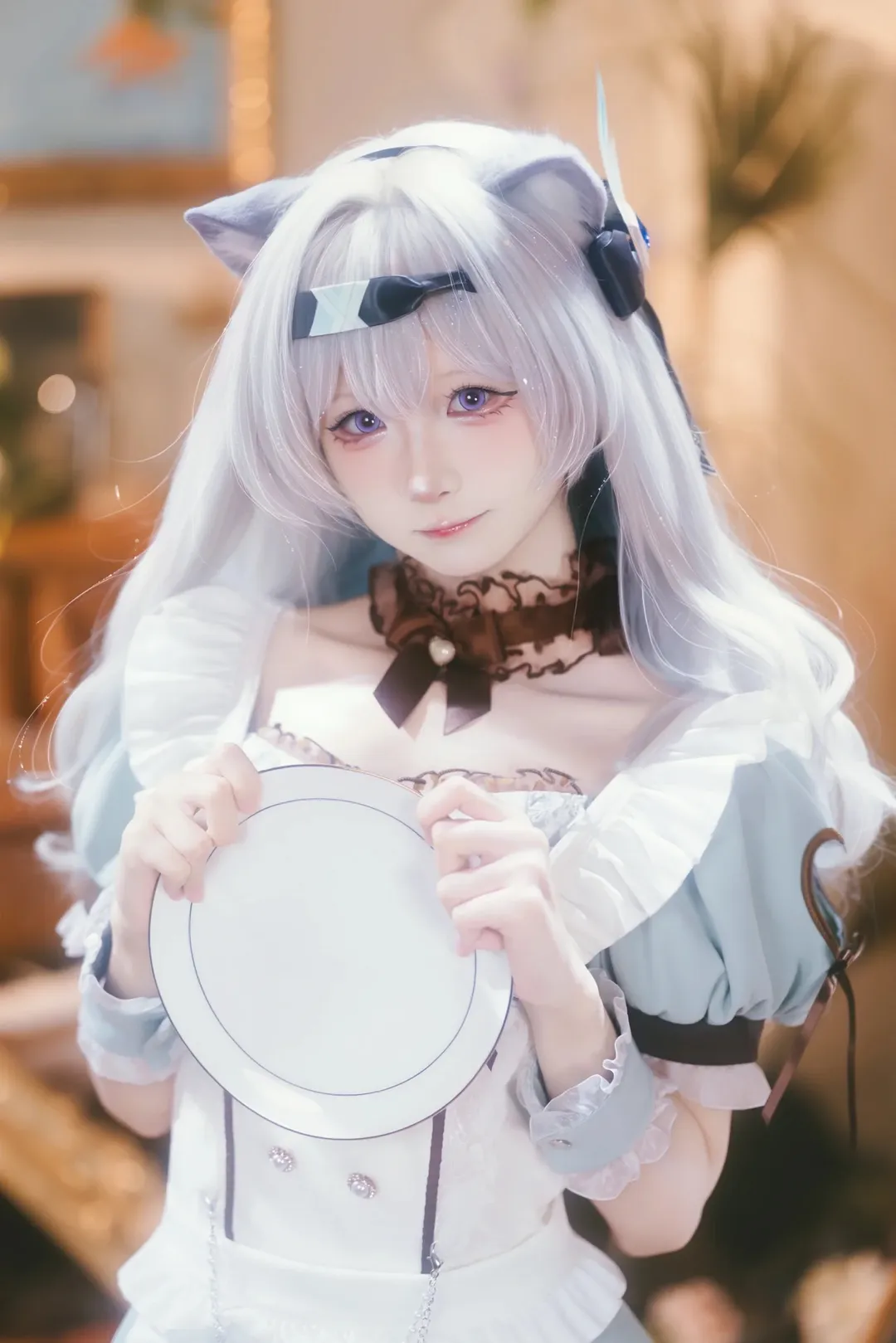 二次元攝影, 崩壞星穹鐵道, 流螢cos, 女僕裝, 白絲 - 第1張