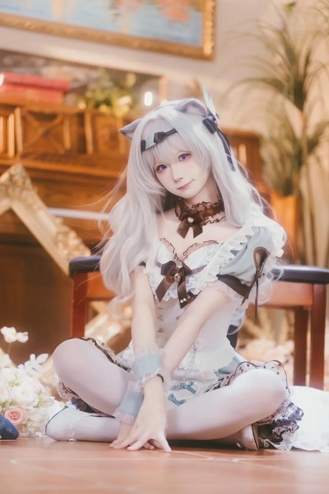 二次元攝影, 崩壞星穹鐵道, 流螢cos, 女僕裝, 白絲 - 第2張
