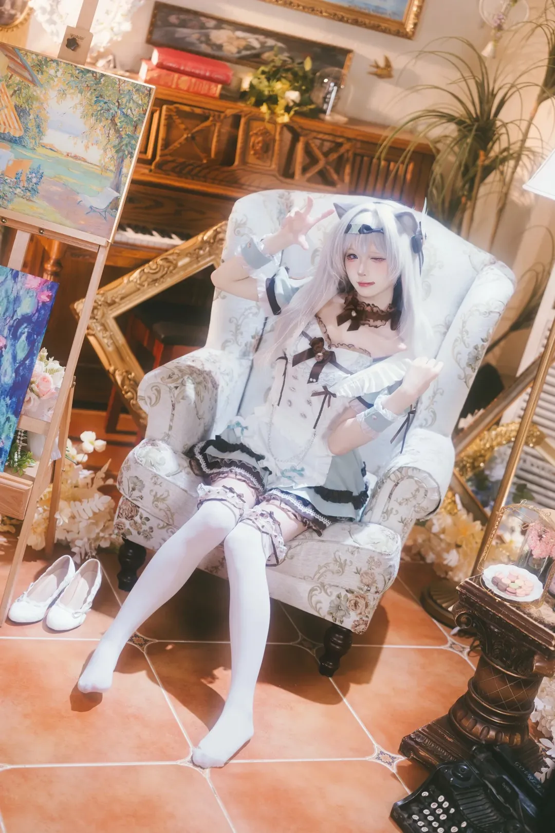 二次元攝影, 崩壞星穹鐵道, 流螢cos, 女僕裝, 白絲 - 第5張