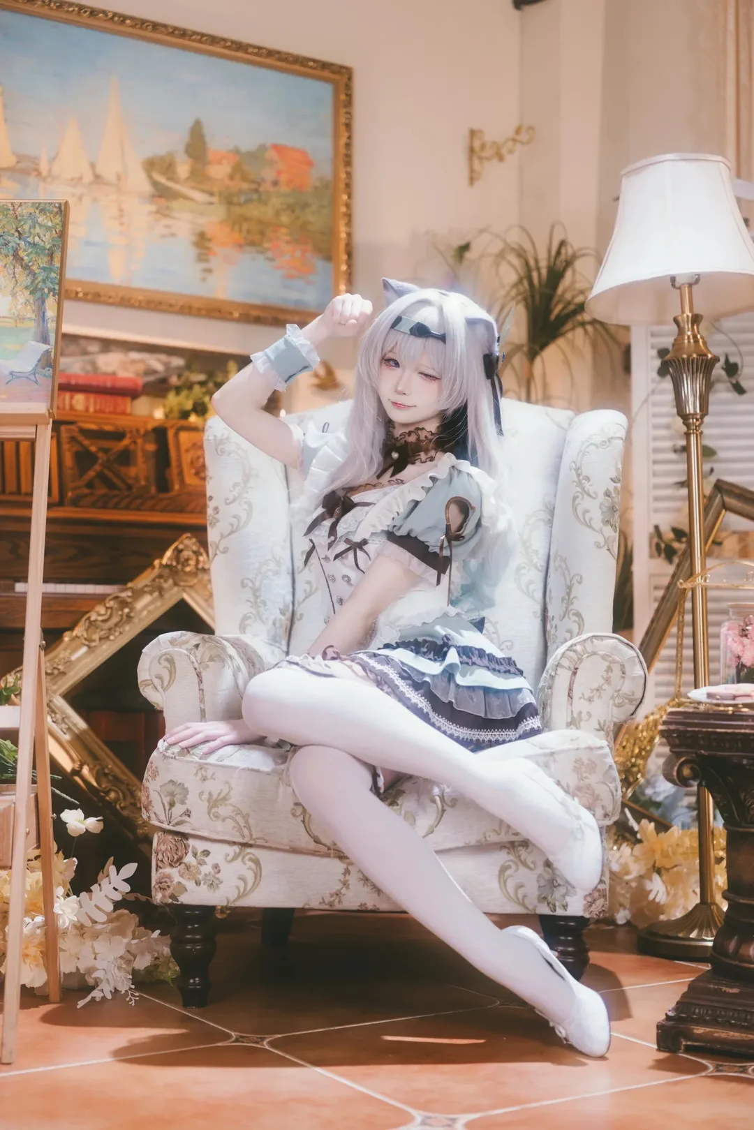 二次元攝影, 崩壞星穹鐵道, 流螢cos, 女僕裝, 白絲 - 第6張