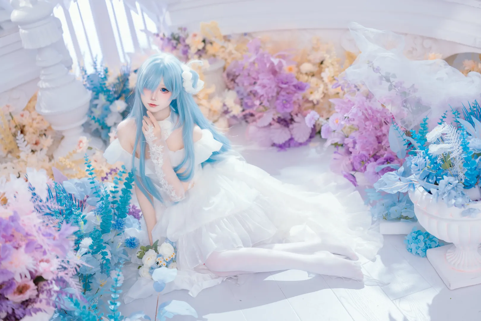 碧蓝航线, 花嫁, 白丝, 雅努斯cos, cosplay正片 - 第4张
