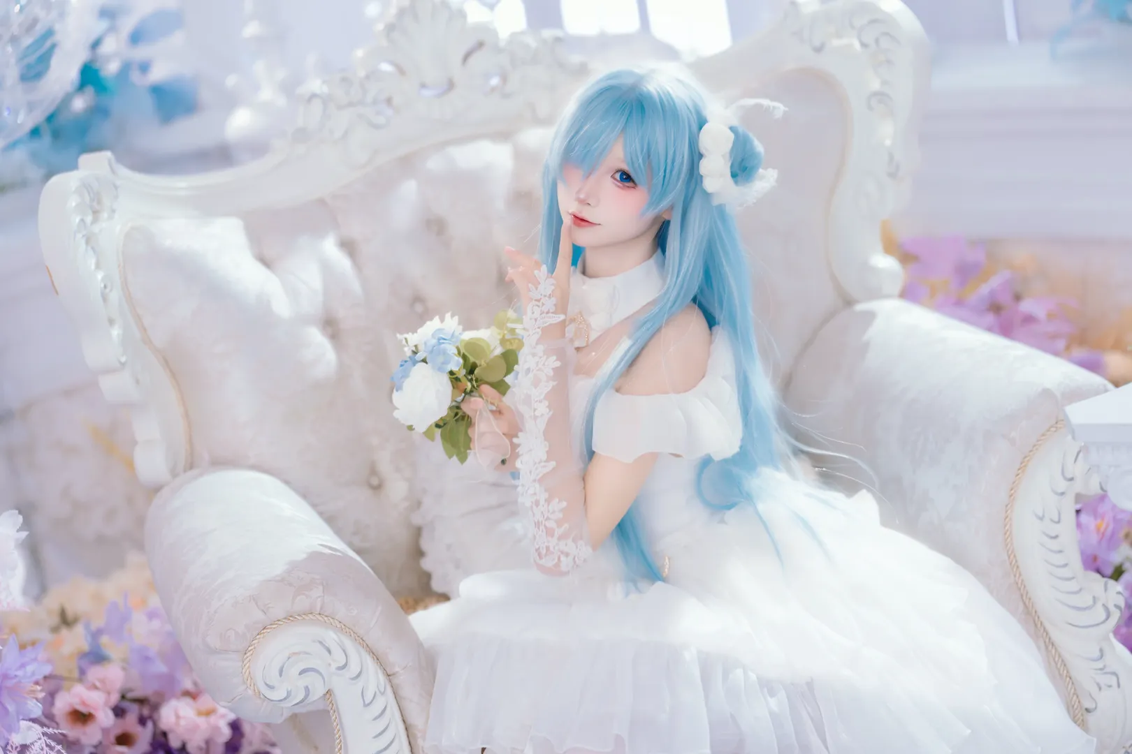 碧蓝航线, 花嫁, 白丝, 雅努斯cos, cosplay正片 - 第6张