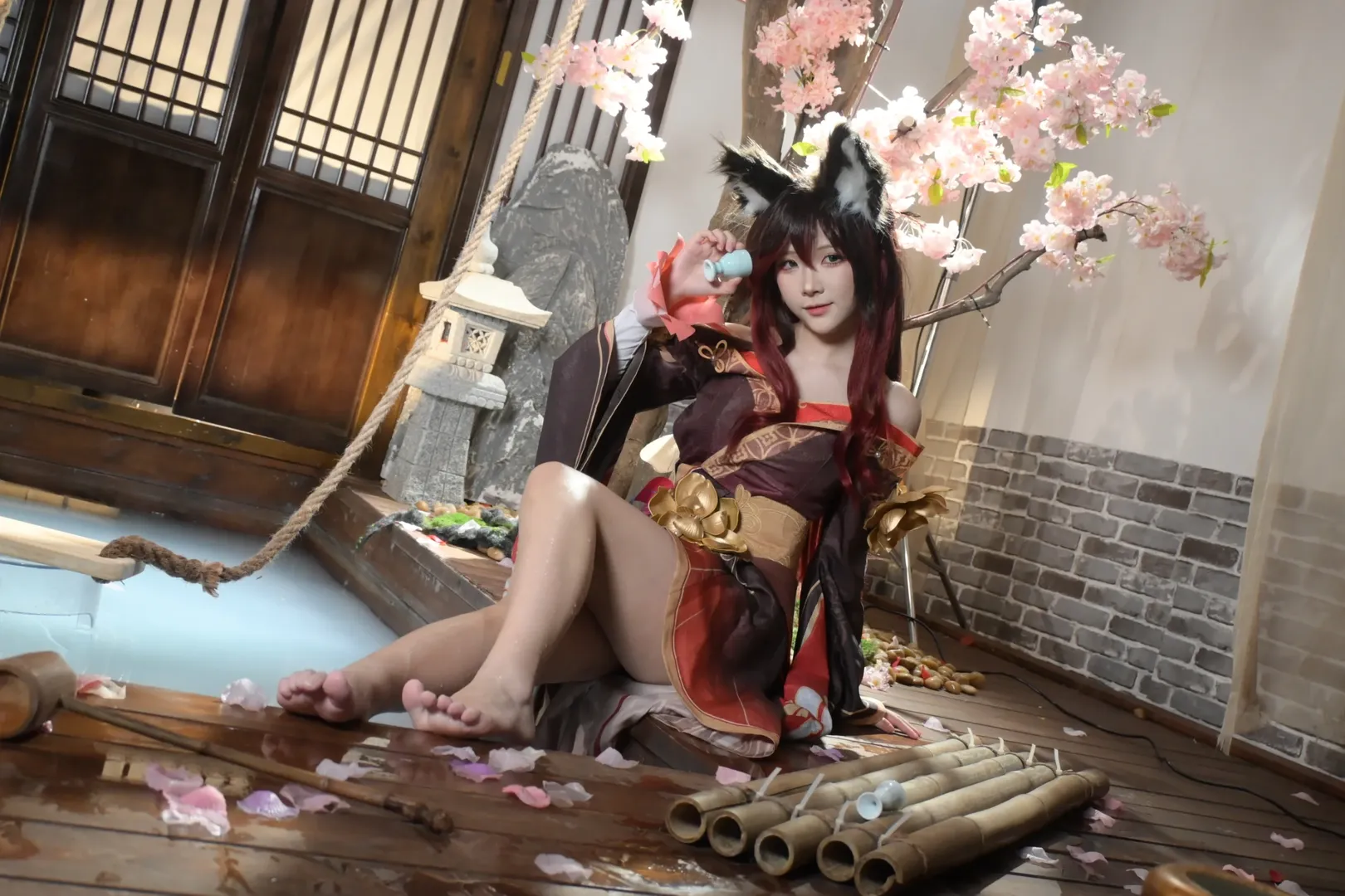 忘归人cos, cosplay, 崩坏星穹铁道, 兽耳少女, 古风写真