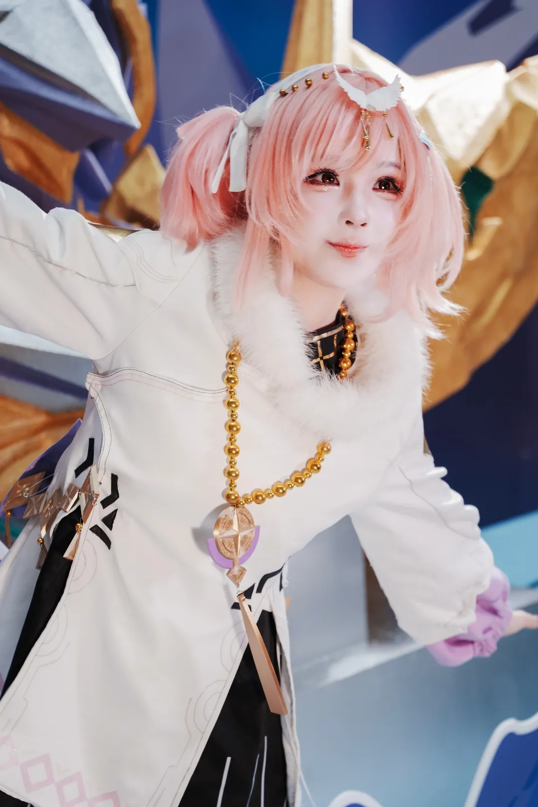 鳴潮, 二次元撮影, エイメス コスプレ, 雪景色コスプレ, ピンクのツインテール - 3枚目