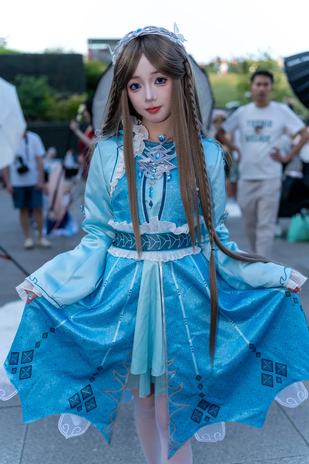 cosplay, 漫展, 斗罗大陆, 白丝, 宁荣荣cos