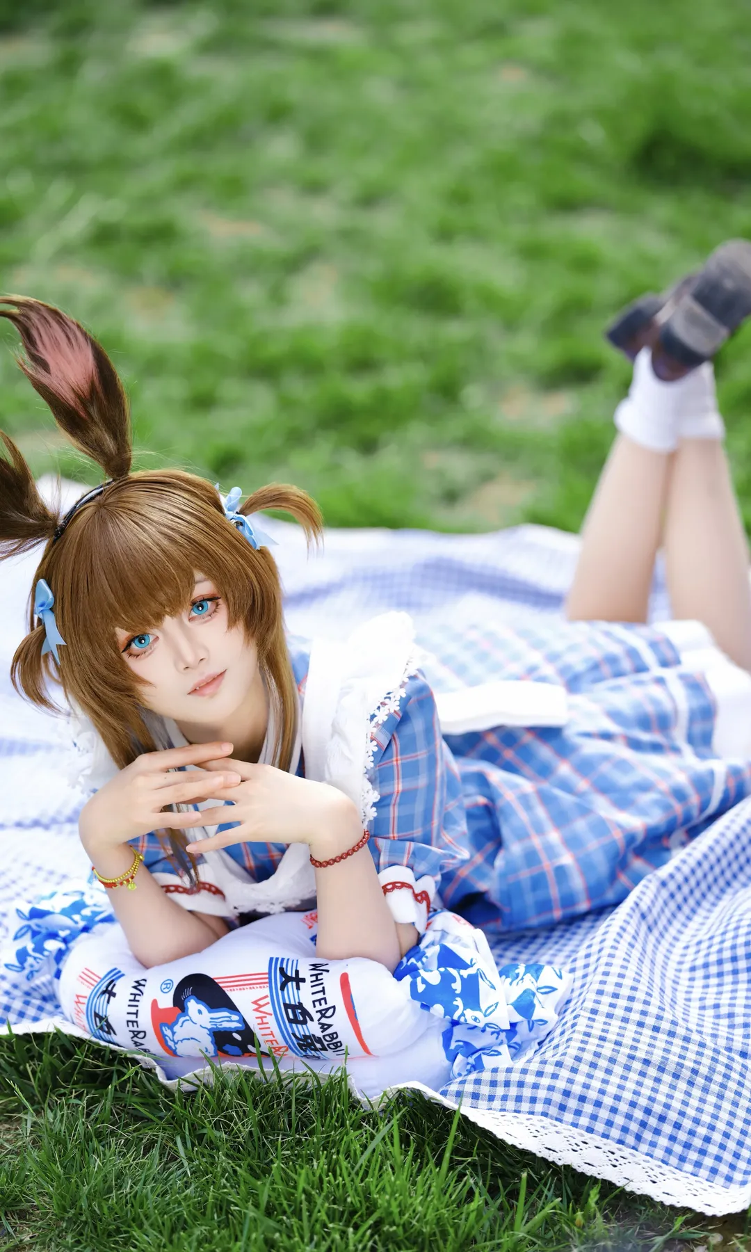 明日方舟, 阿米婭cos, 白絲, 大白兔聯動, 甜憶迴響cos
