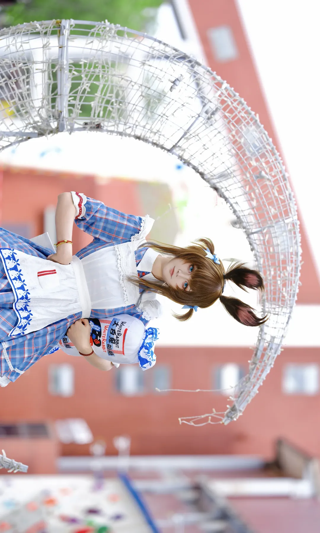 明日方舟, 阿米娅cos, cosplay摄影, 明日方舟七周年, 蓝白格纹