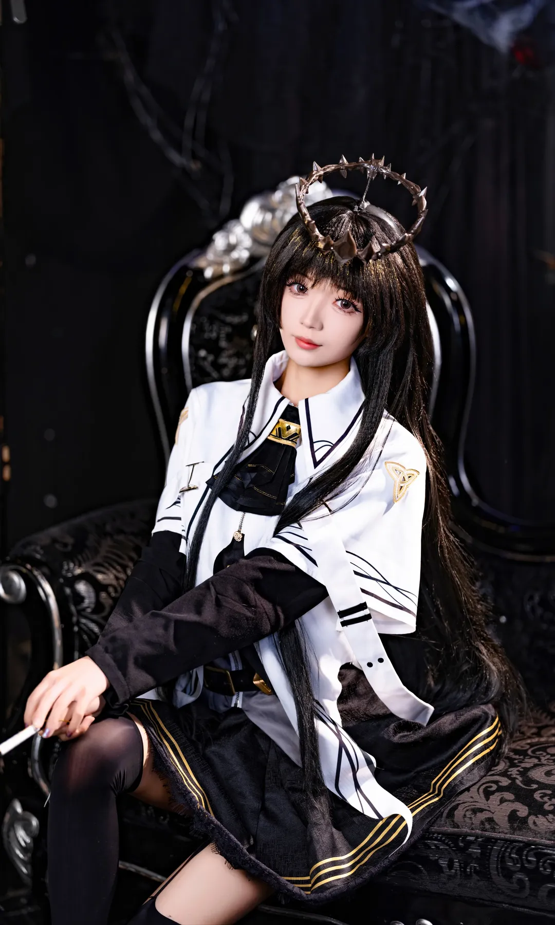 明日方舟, 塑心cos, 哥特风cosplay, 阿尔图罗cos, 黑丝cos