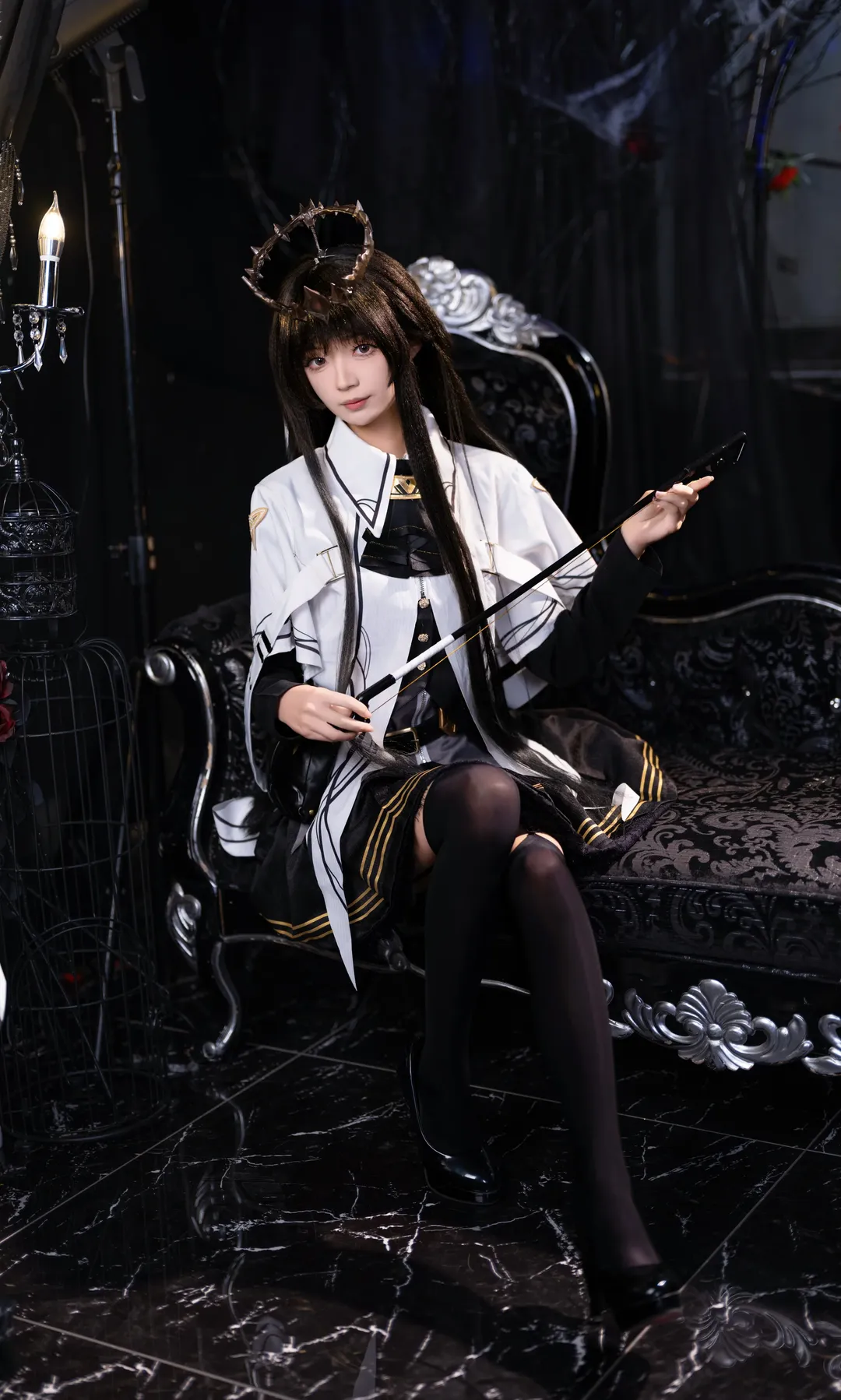 明日方舟, 塑心cos, 哥特风cosplay, 阿尔图罗cos, 黑丝cos - 第2张