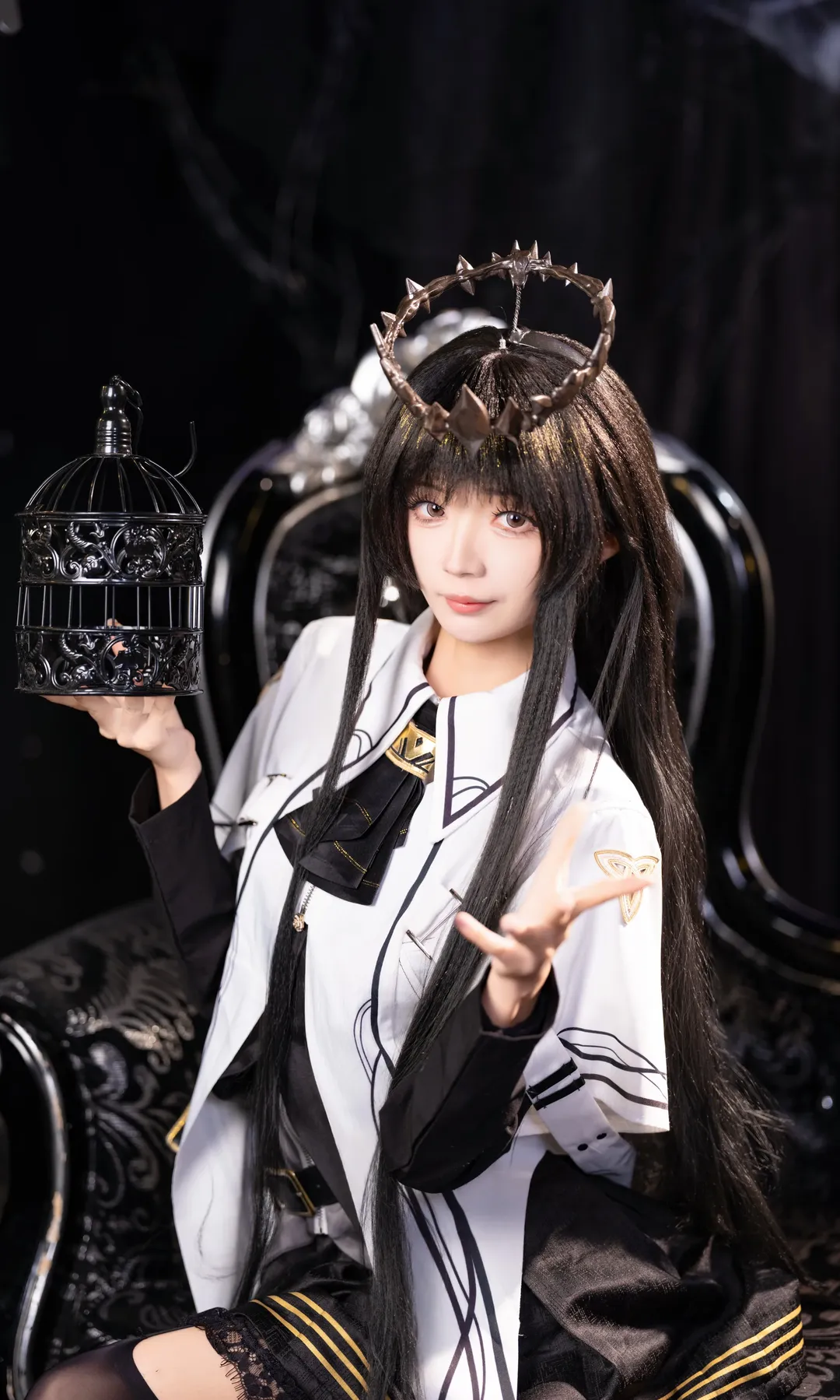 明日方舟, 塑心cos, 哥特风cosplay, 阿尔图罗cos, 黑丝cos - 第3张