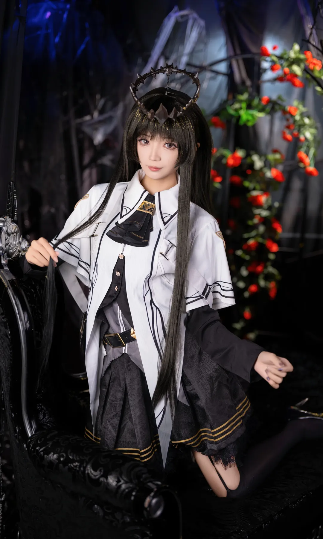 アークナイツ, ゲームコスプレ, 黒ストッキング, コスプレコーディネート, アルトリア コスプレ
