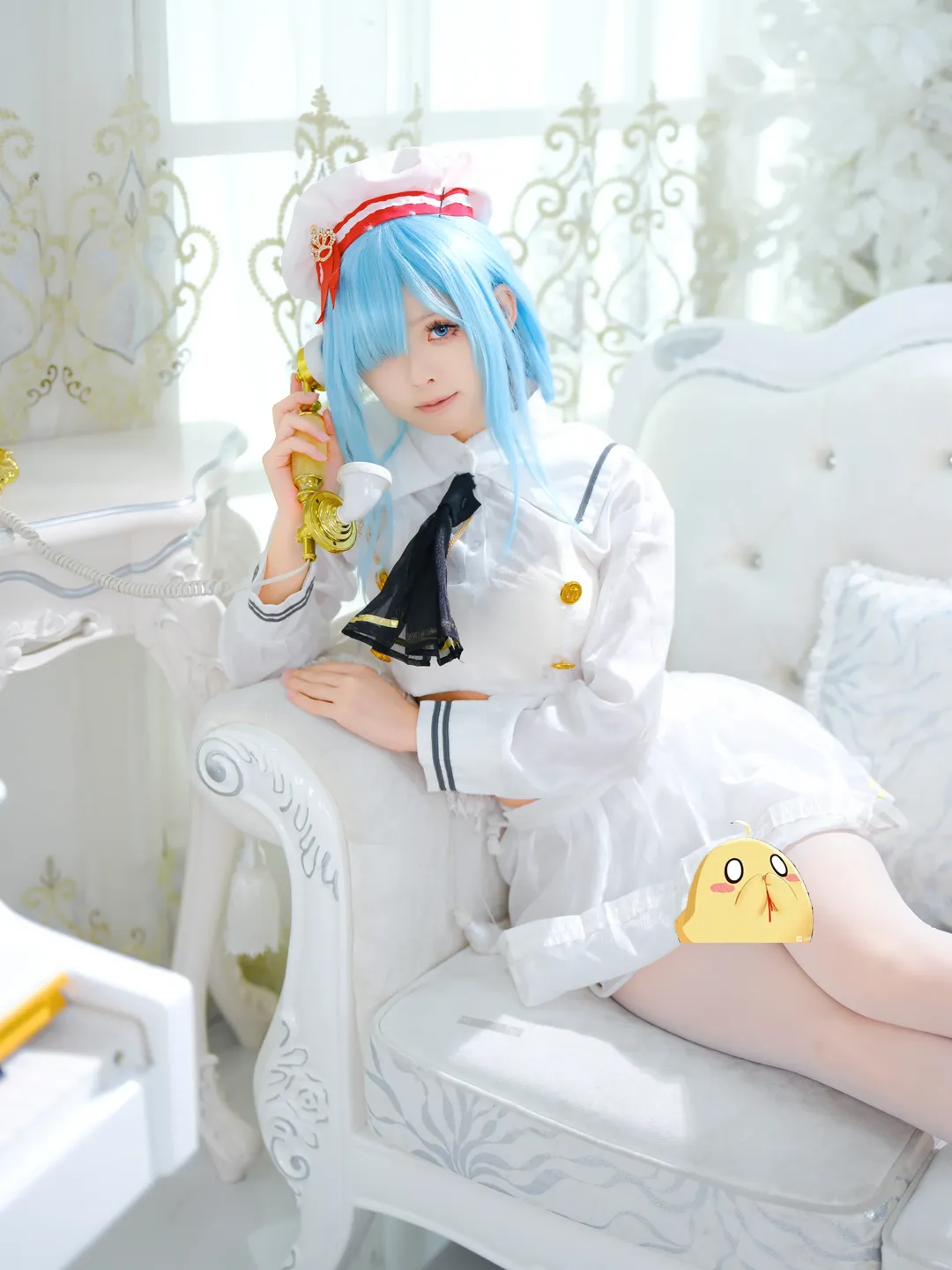碧蓝航线, 雅努斯cos, cosplay摄影, 水手服穿搭, 蓝发麻花辫 - 第4张