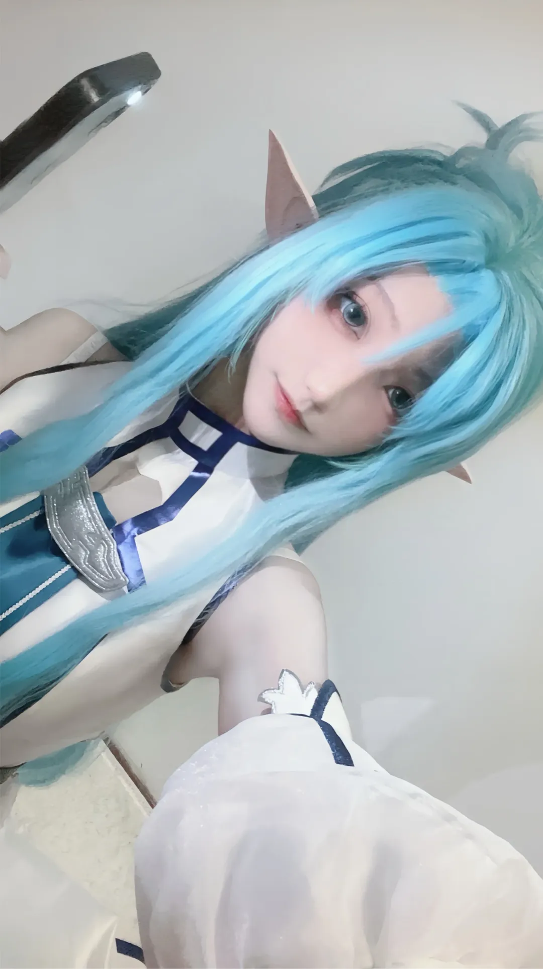 亚丝娜cos, 刀剑神域, 精灵耳cos, 过膝袜cos, 水精灵形态