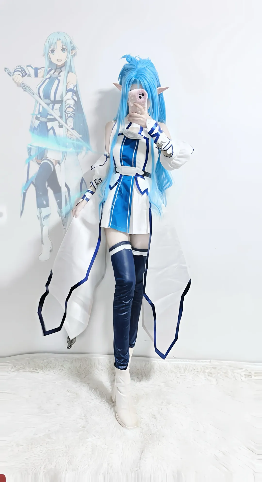 アスナ コスプレ, ソードアート・オンライン, エルフ耳コスプレ, オーバーニーソックス コスプレ, 水の精霊形態 - 2枚目