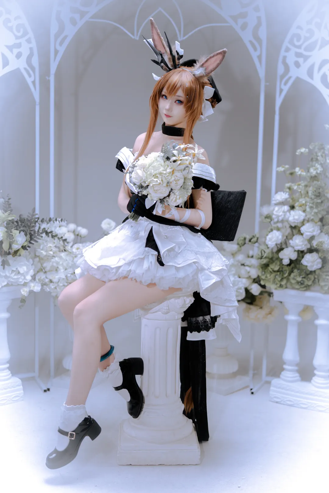Arknights, Amiya cosplay, Cosplay outfit, Animal ear style, Studio photoshoot share