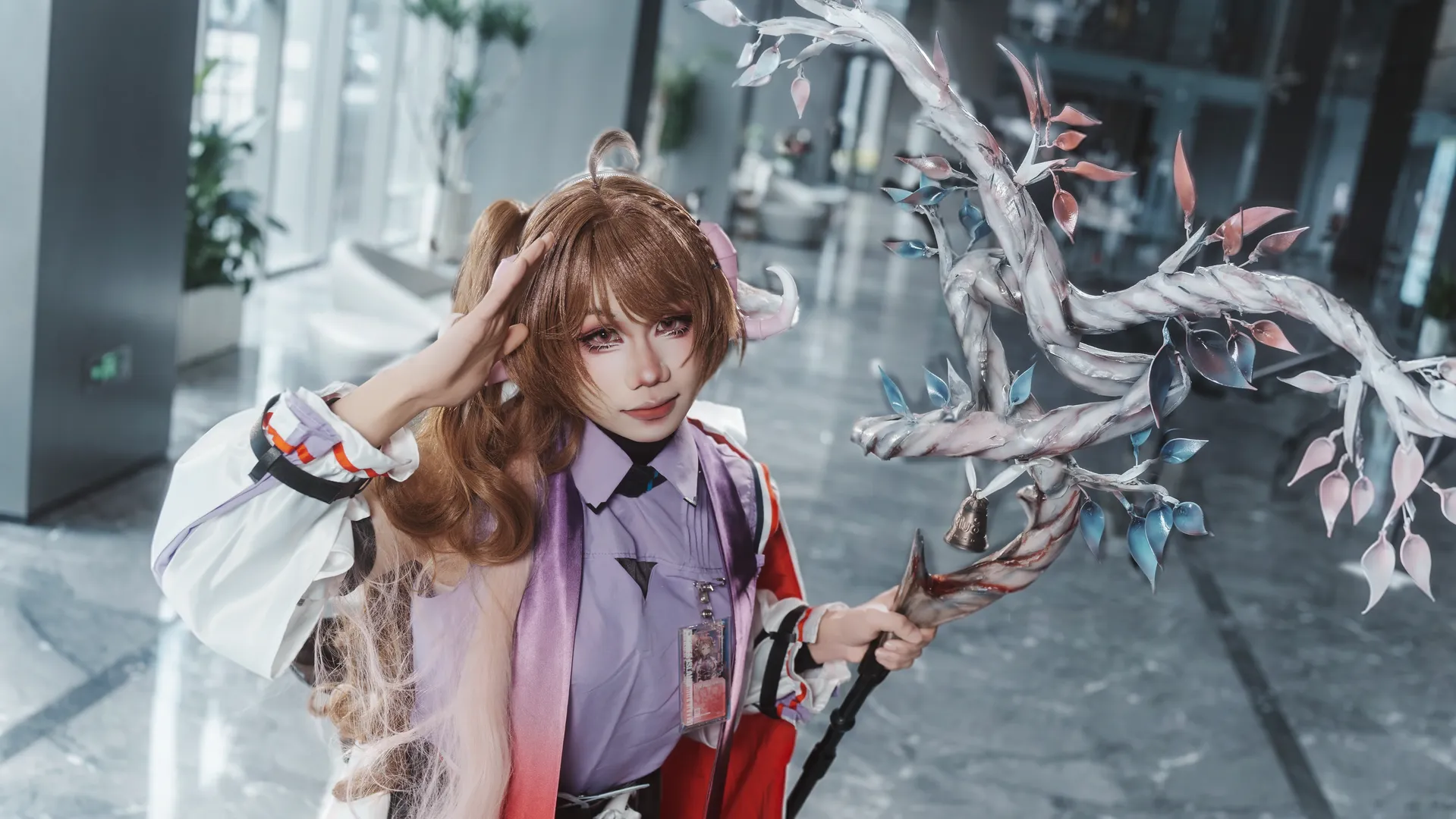 明日方舟, cosplay摄影, 长筒袜穿搭, 道具分享, 元素奶cos - 第1张