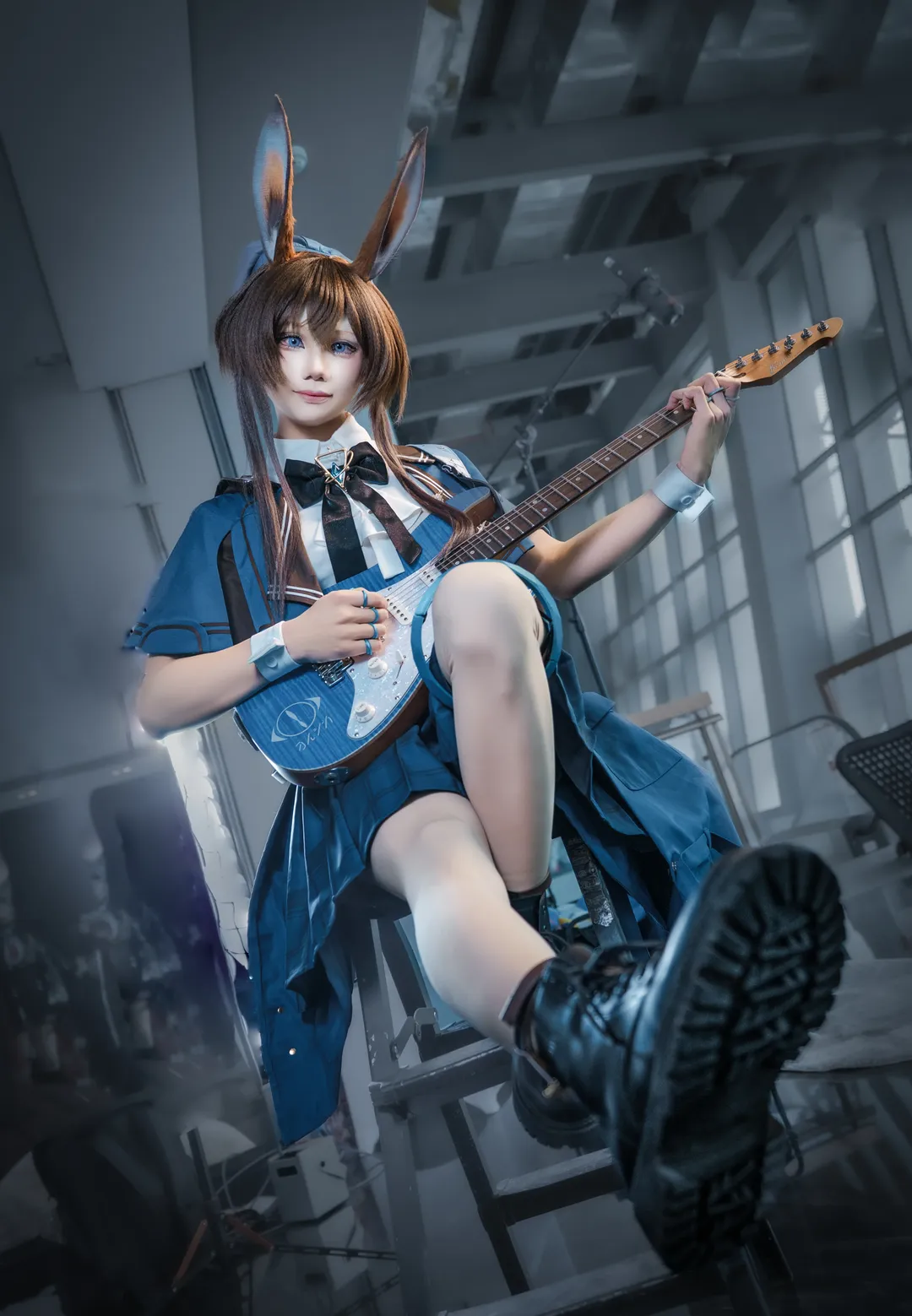 cosplay, 兔耳装扮, 要乐奈cos, BanG Dream!, 吉他少女