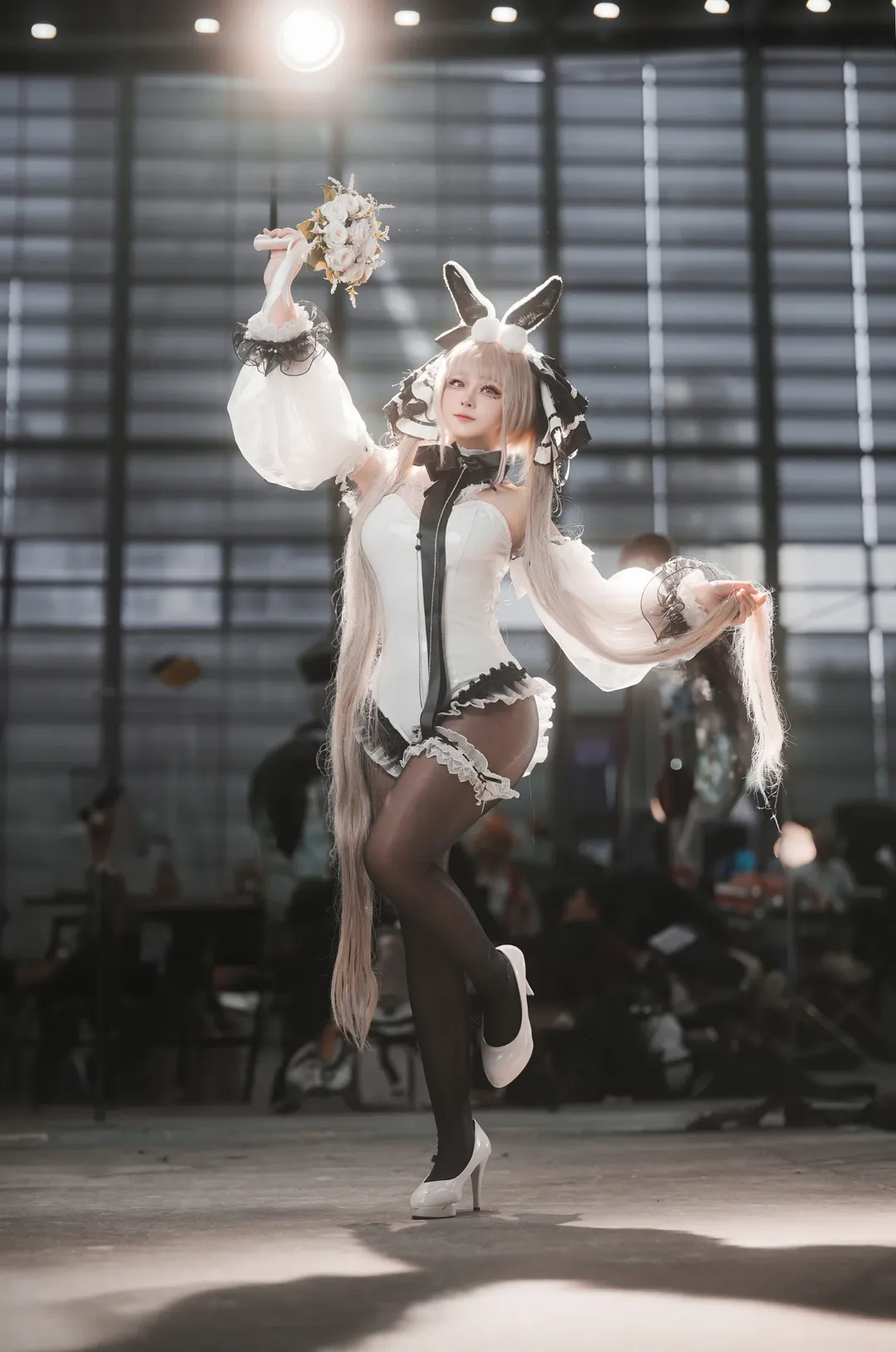 碧蓝航线, 可畏cos, 动漫cosplay, 黑丝穿搭, 兔女郎cos